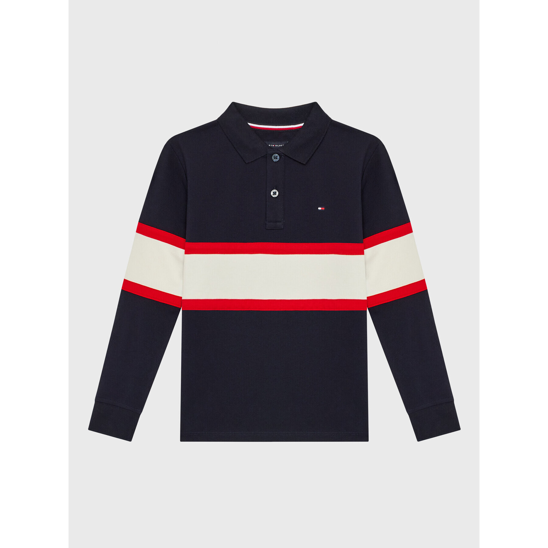 Tommy Hilfiger Polokošile Colorblock KB0KB07732 D Tmavomodrá Regular Fit - Pepit.cz