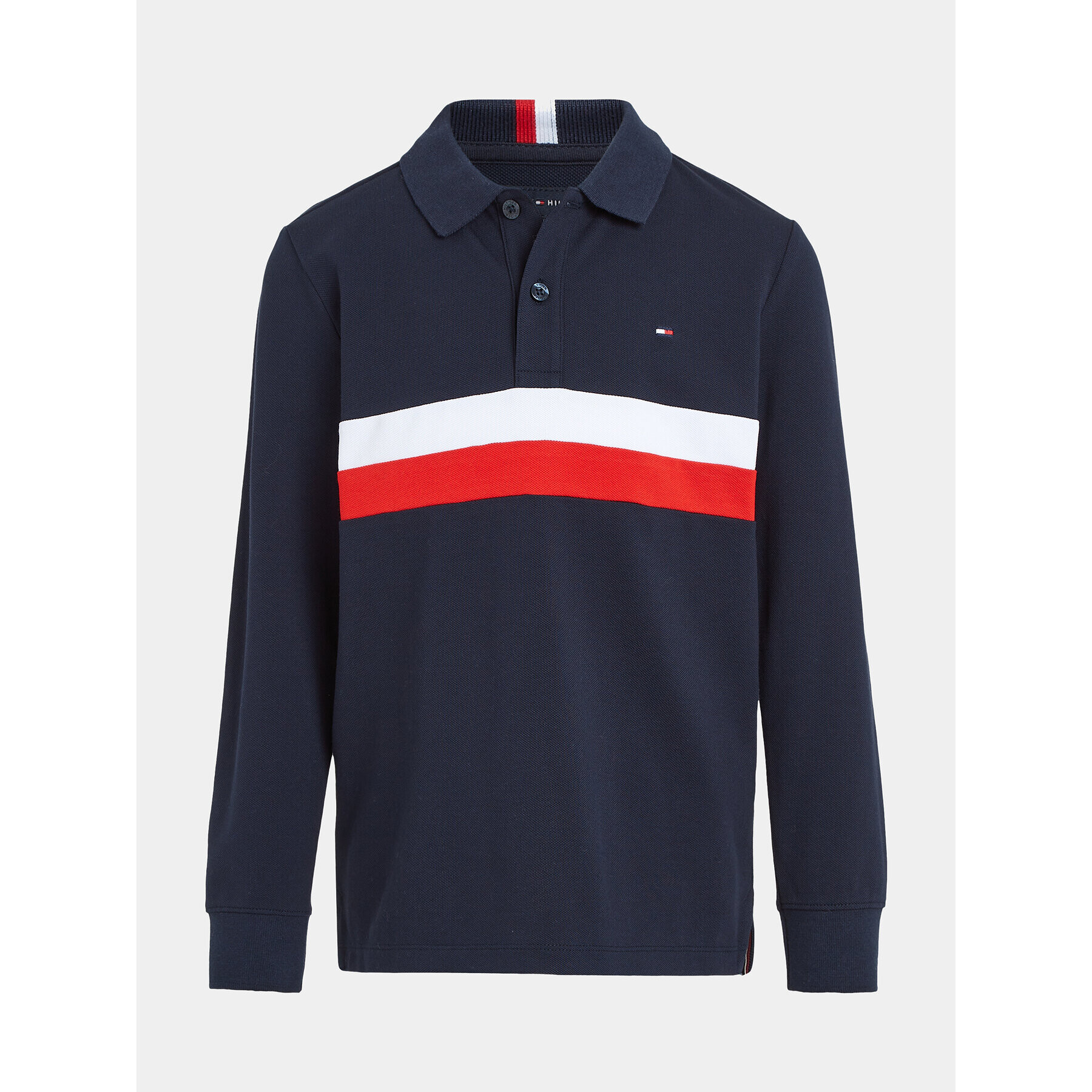 Tommy Hilfiger Polokošile Corporate Colorblock KB0KB08656 Tmavomodrá Regular Fit - Pepit.cz