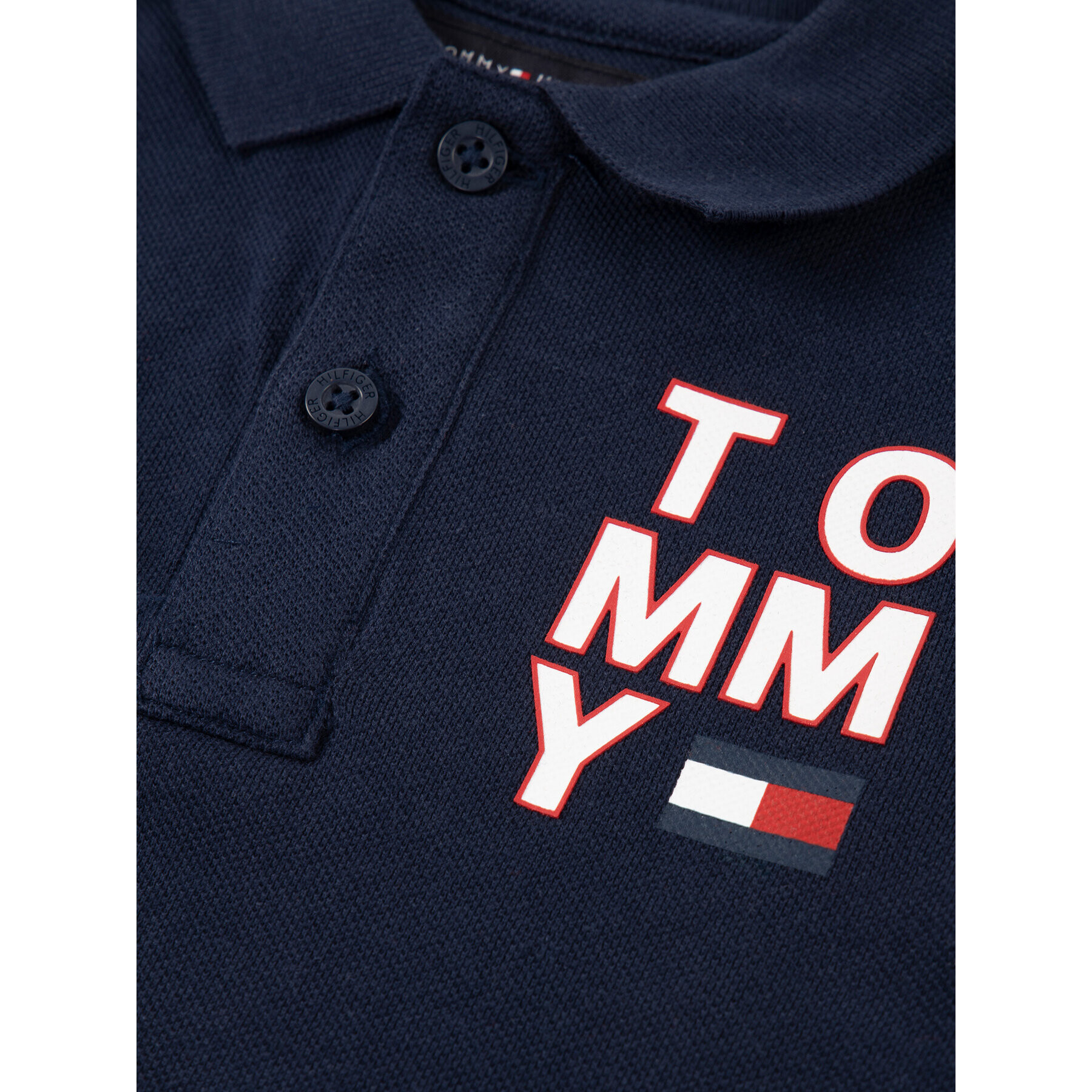 Tommy Hilfiger Polokošile Graphic KB0KB05430 D Tmavomodrá Regular Fit - Pepit.cz