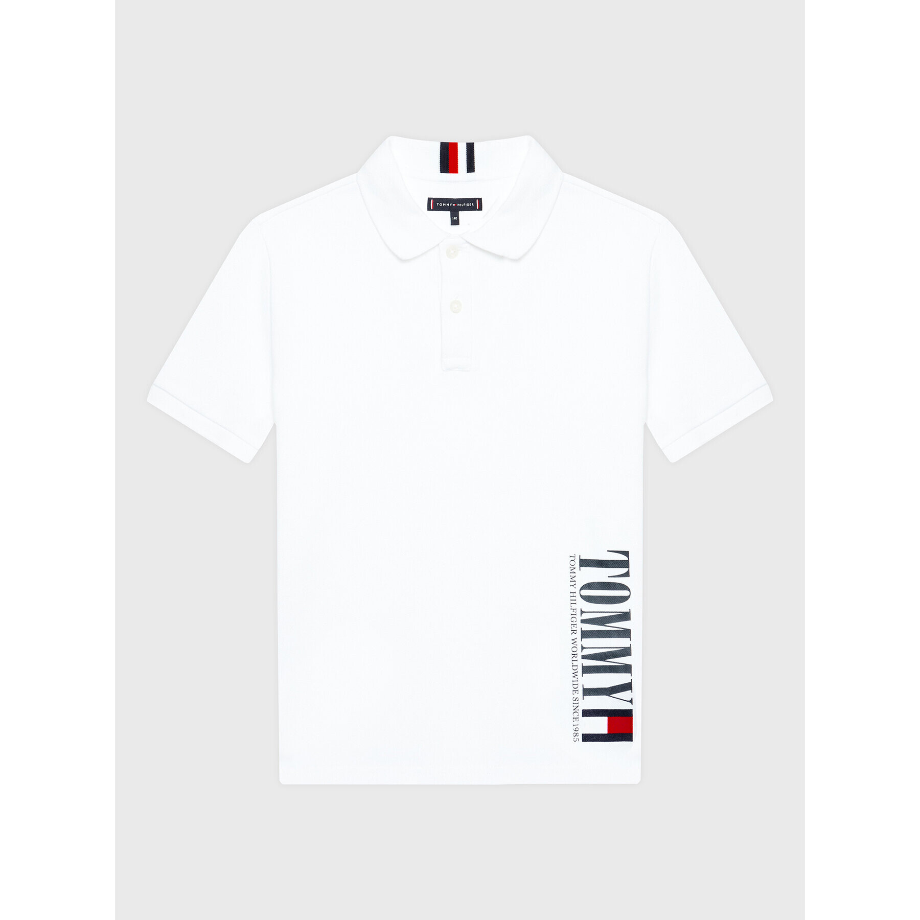 Tommy Hilfiger Polokošile Graphic KB0KB07730 D Bílá Regular Fit - Pepit.cz