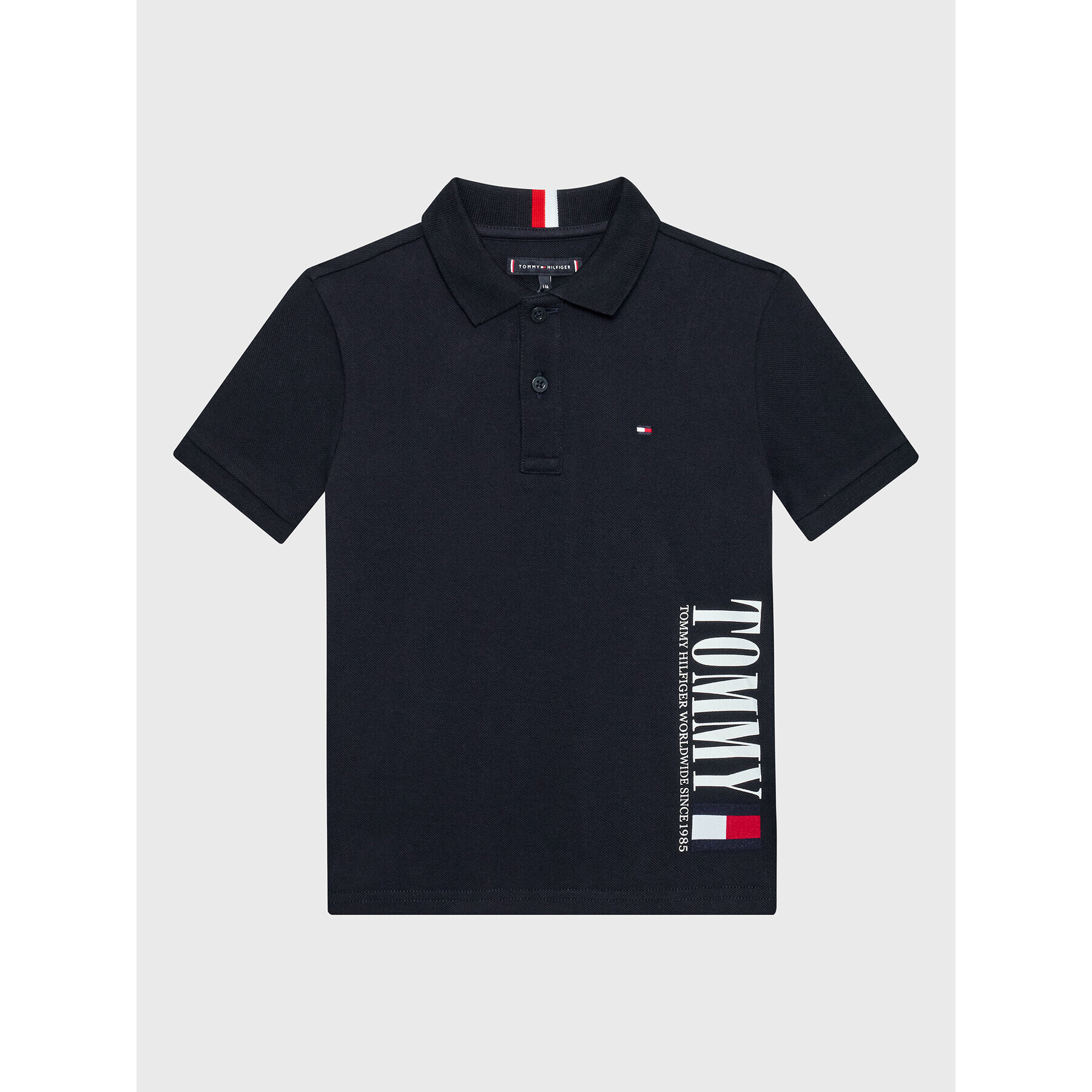 Tommy Hilfiger Polokošile Graphic KB0KB07730 D Tmavomodrá Regular Fit - Pepit.cz