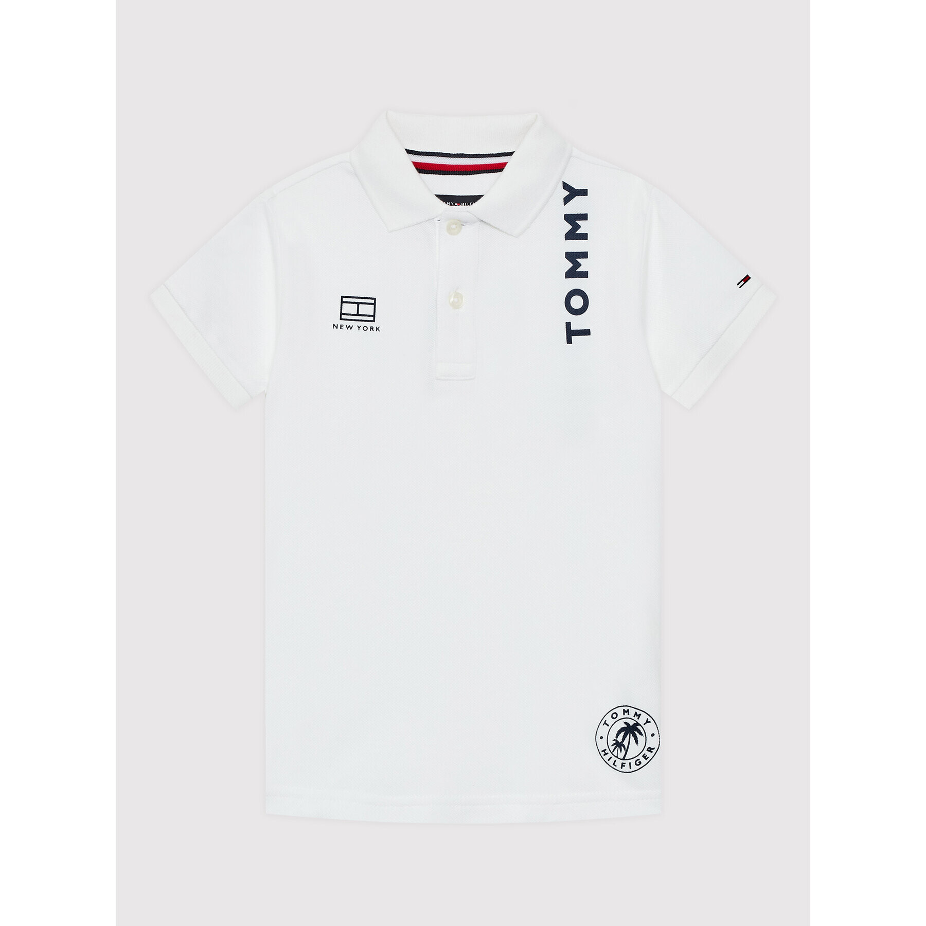 Tommy Hilfiger Polokošile Multiplacement KB0KB07373 D Bílá Regular Fit - Pepit.cz