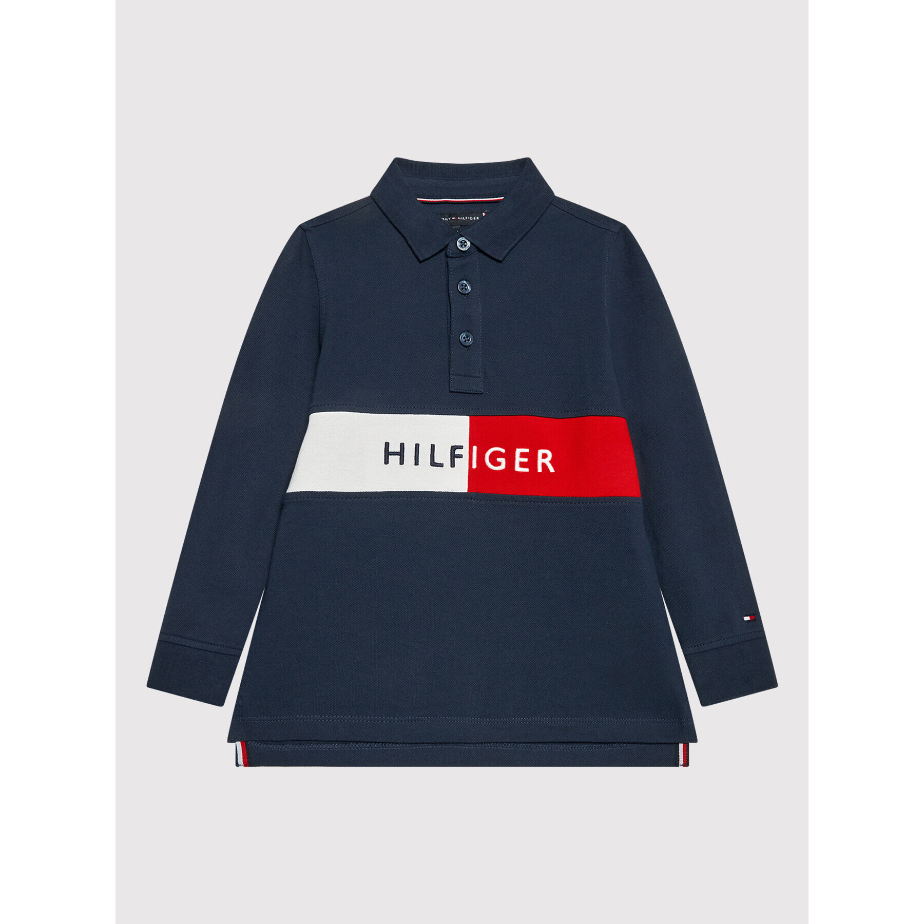 Tommy Hilfiger Polokošile Rib Insert KB0KB06876 D Tmavomodrá Regular Fit - Pepit.cz