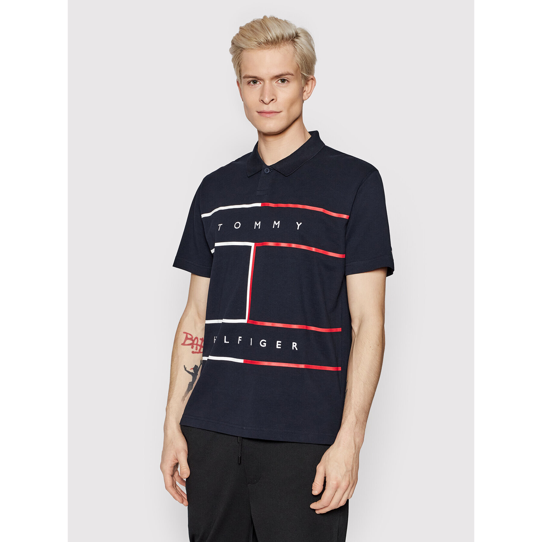 Tommy Hilfiger Polokošile Rwb Flag MW0MW25043 Tmavomodrá Regular Fit - Pepit.cz