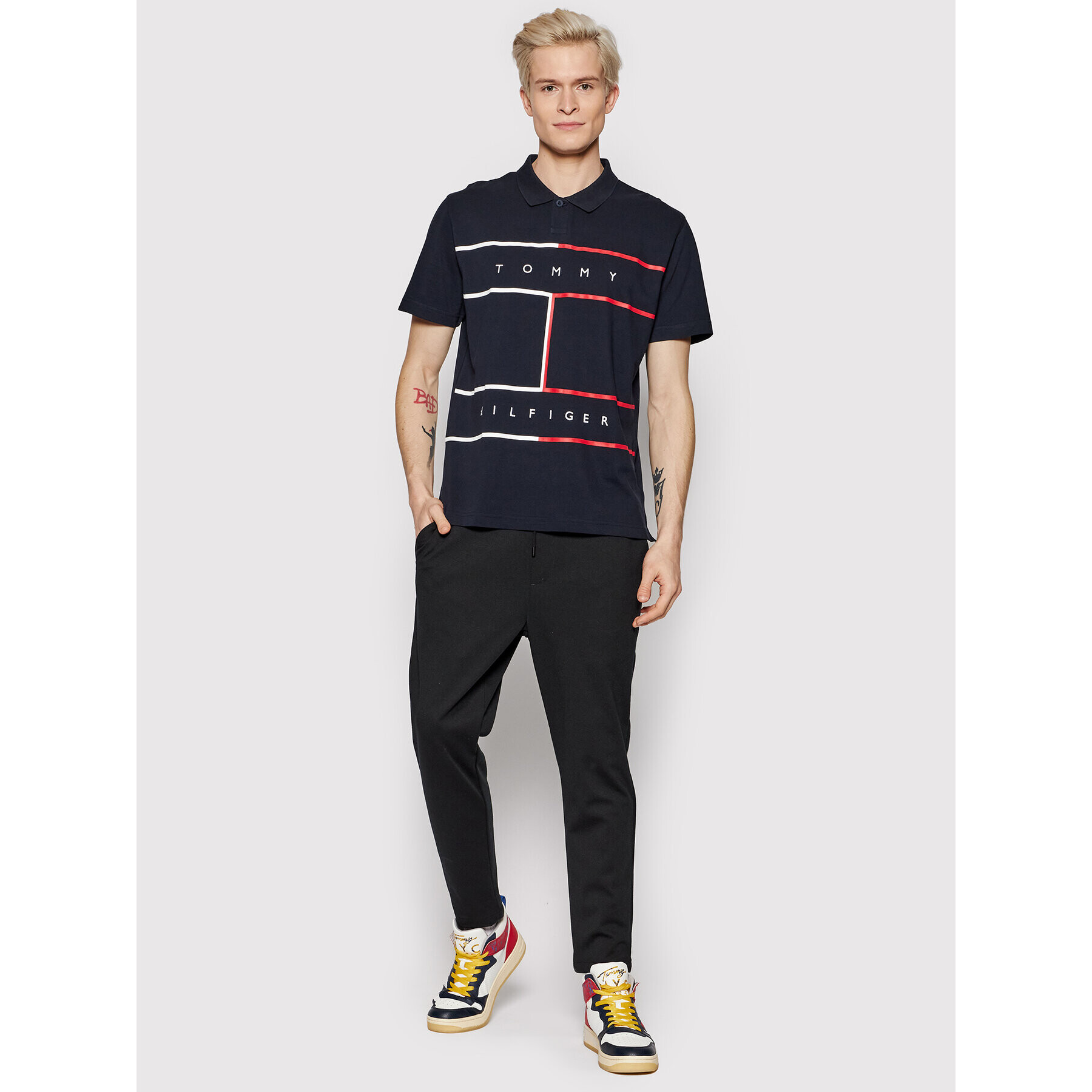 Tommy Hilfiger Polokošile Rwb Flag MW0MW25043 Tmavomodrá Regular Fit - Pepit.cz