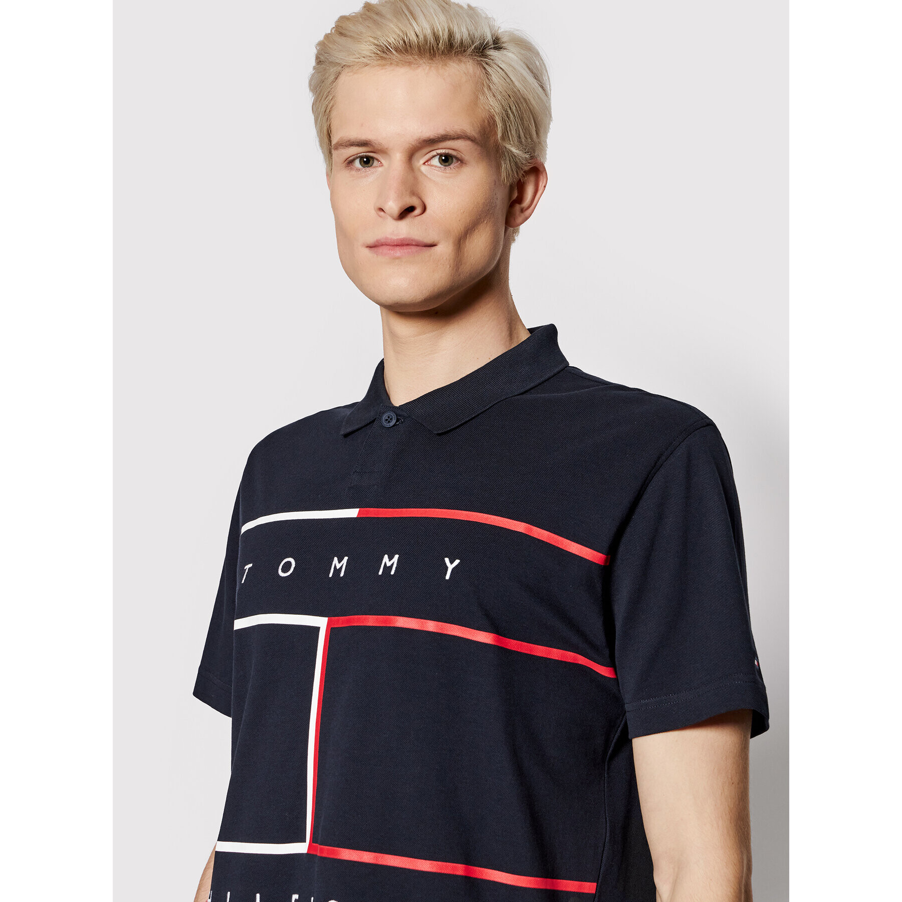 Tommy Hilfiger Polokošile Rwb Flag MW0MW25043 Tmavomodrá Regular Fit - Pepit.cz