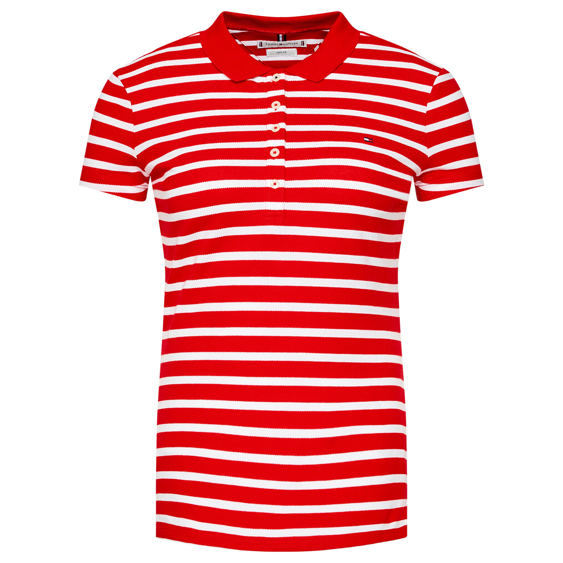 Tommy Hilfiger Polokošile WW0WW27151 Červená Slim Fit - Pepit.cz