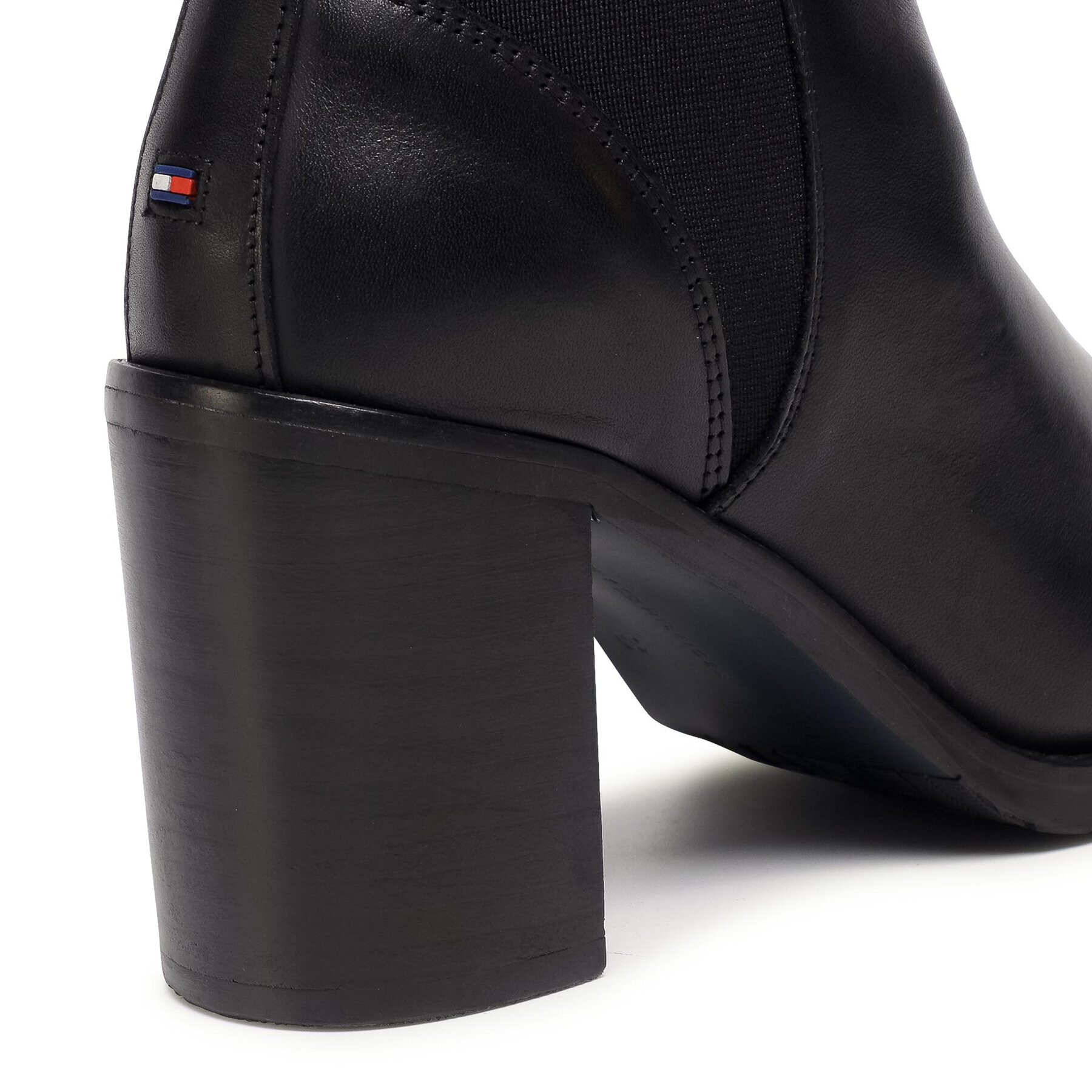 Tommy Hilfiger Polokozačky Block Branding High Hell Boot FW0FW05153 Černá - Pepit.cz