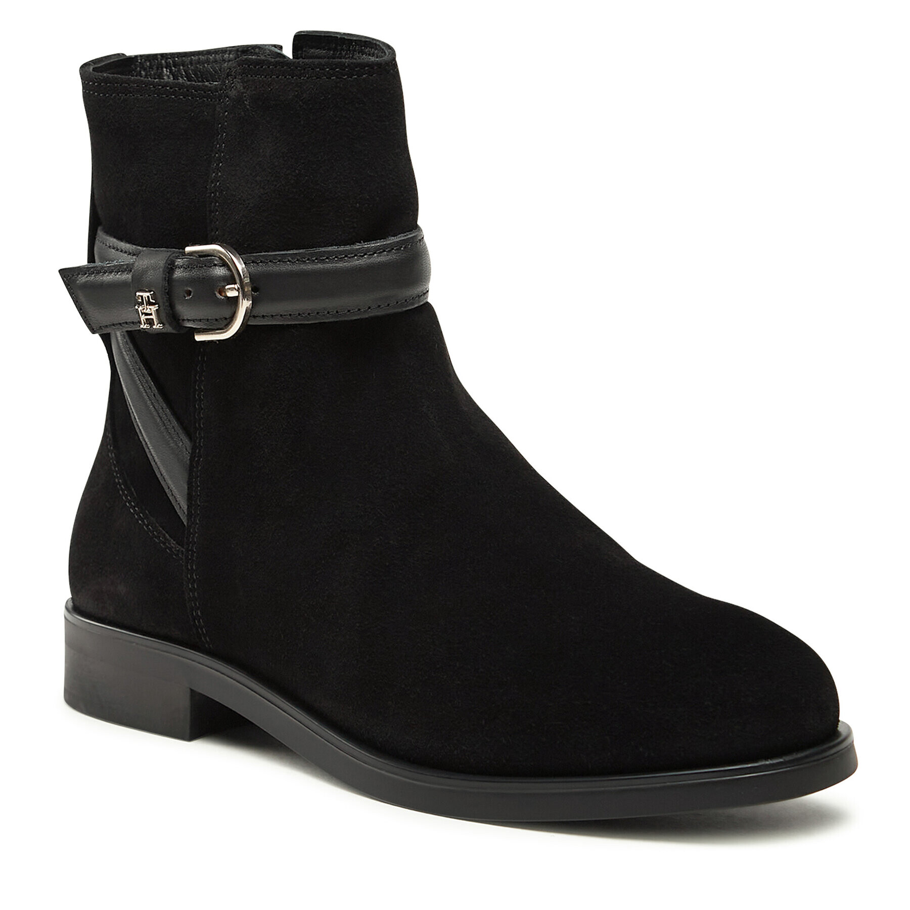 Tommy Hilfiger Polokozačky Elevated Essential Boot Suede FW0FW07482 Černá - Pepit.cz