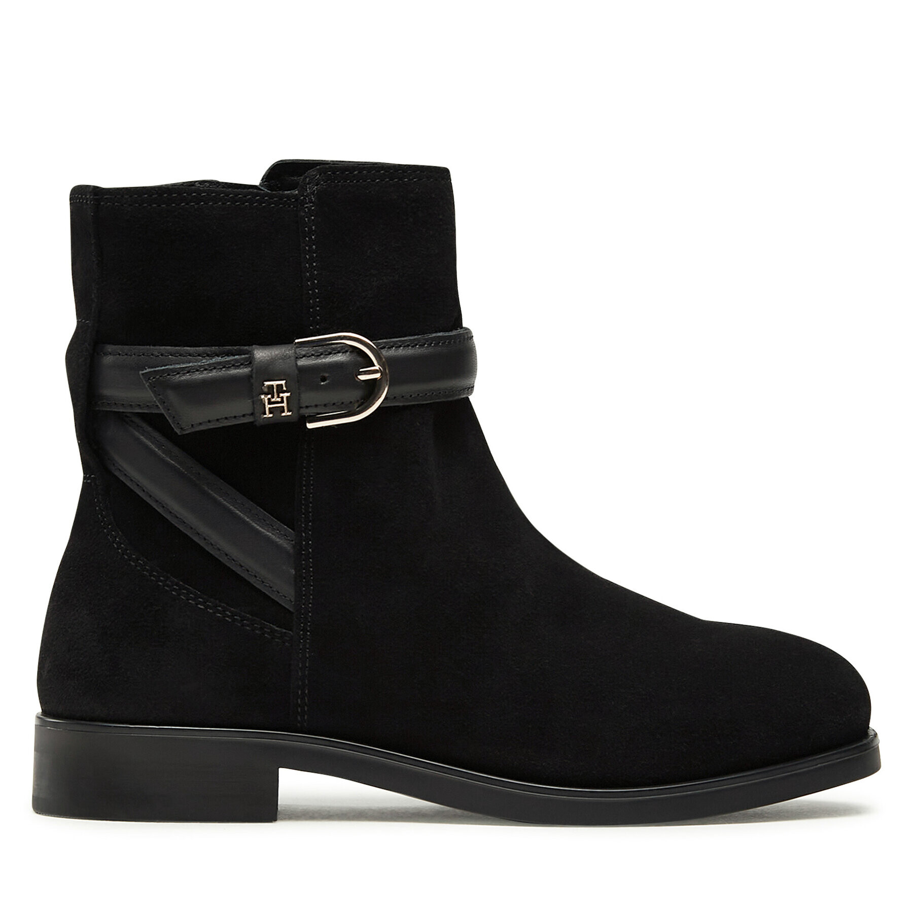 Tommy Hilfiger Polokozačky Elevated Essential Boot Suede FW0FW07482 Černá - Pepit.cz