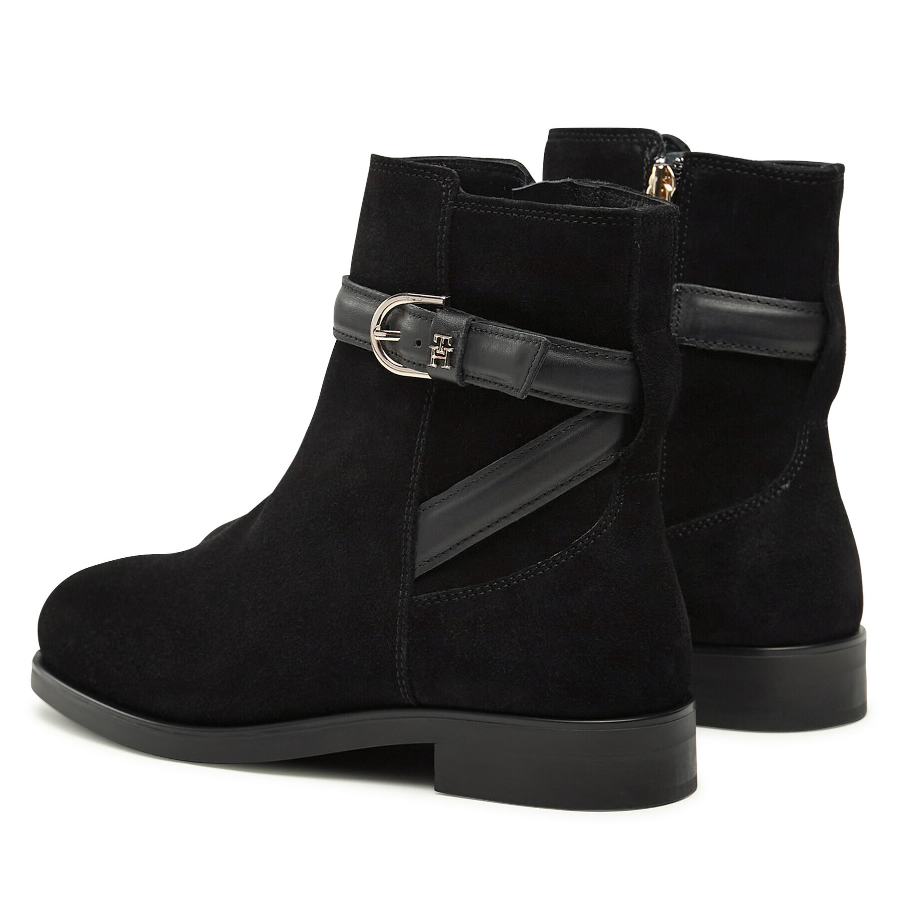 Tommy Hilfiger Polokozačky Elevated Essential Boot Suede FW0FW07482 Černá - Pepit.cz