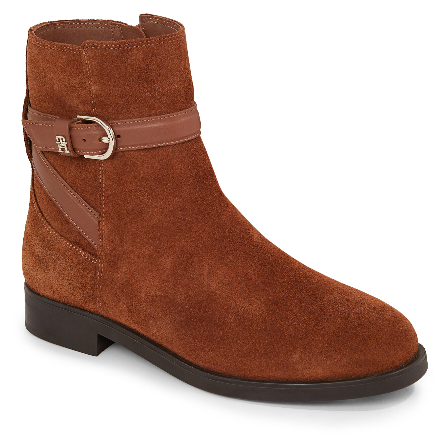 Tommy Hilfiger Polokozačky Elevated Essential Boot Suede FW0FW07482 Hnědá - Pepit.cz