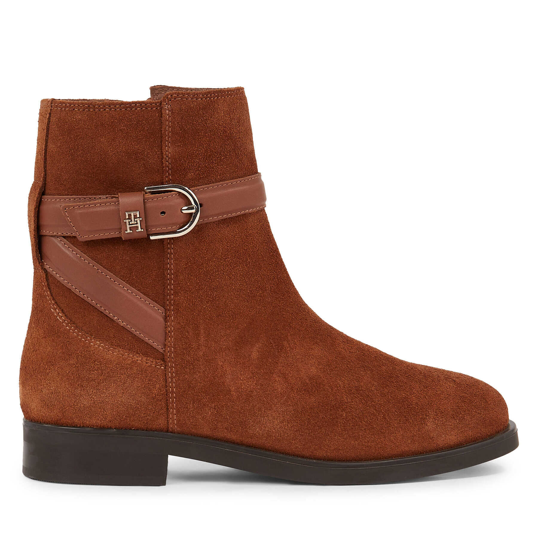 Tommy Hilfiger Polokozačky Elevated Essential Boot Suede FW0FW07482 Hnědá - Pepit.cz