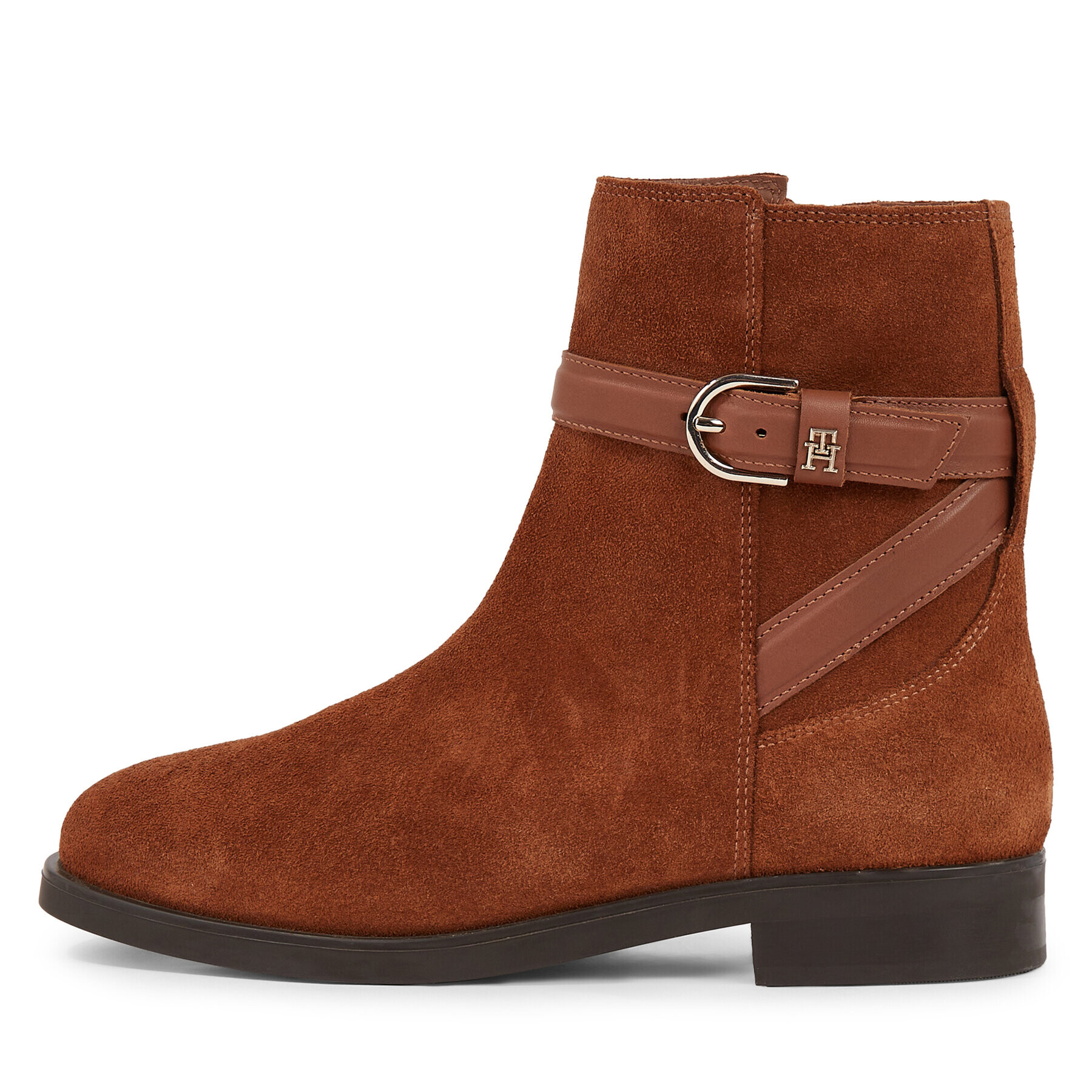 Tommy Hilfiger Polokozačky Elevated Essential Boot Suede FW0FW07482 Hnědá - Pepit.cz