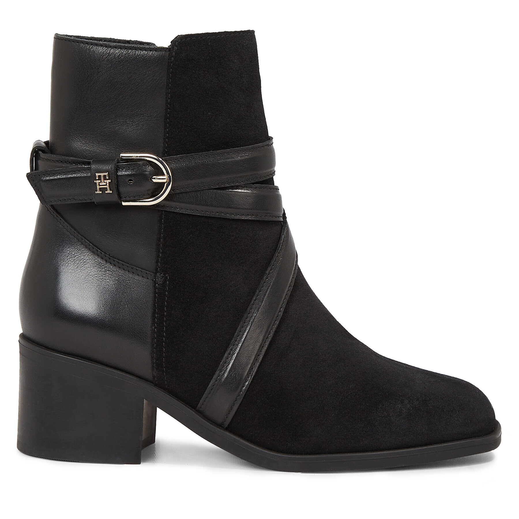 Tommy Hilfiger Polokozačky Elevated Essential Midheel Boot FW0FW07515 Černá - Pepit.cz