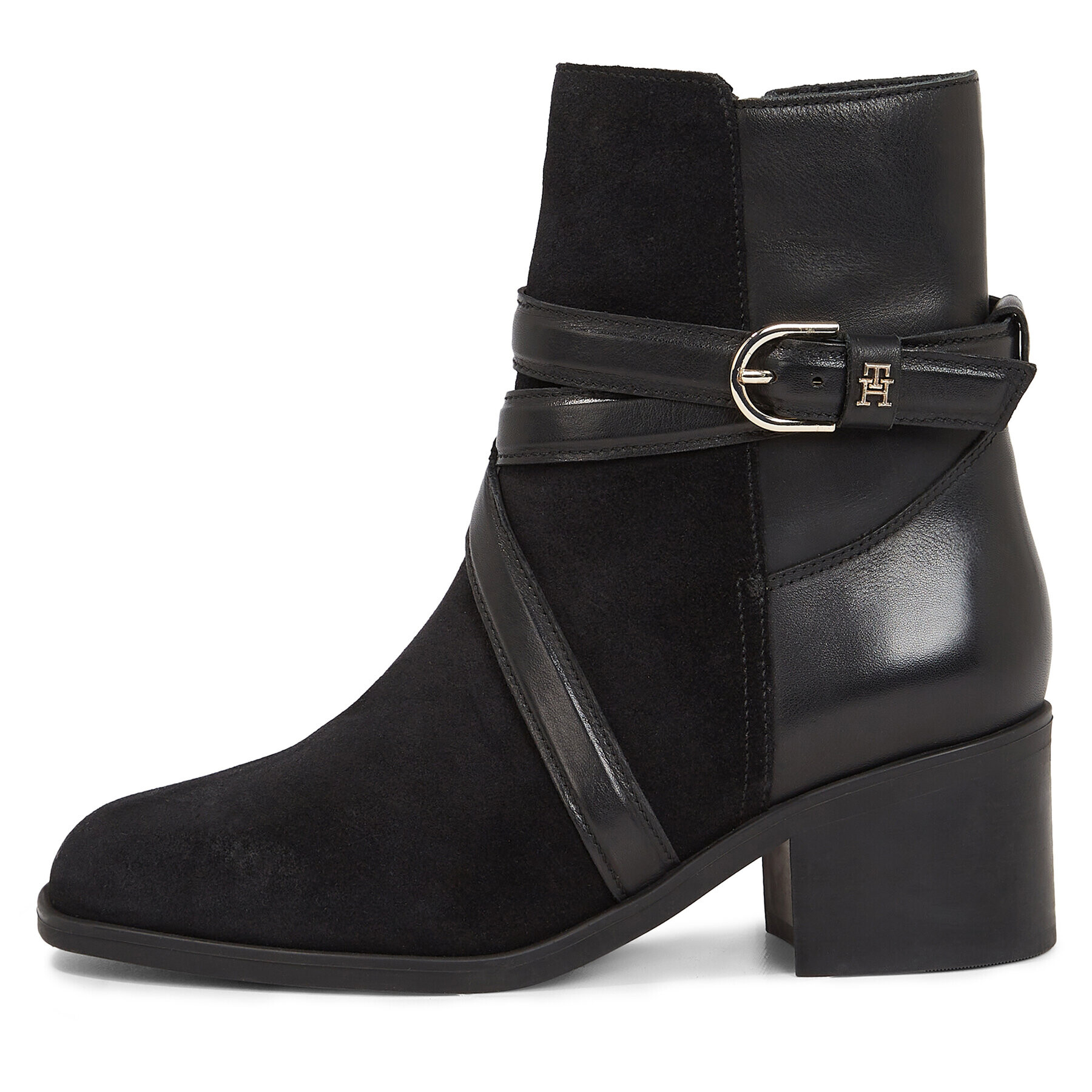 Tommy Hilfiger Polokozačky Elevated Essential Midheel Boot FW0FW07515 Černá - Pepit.cz