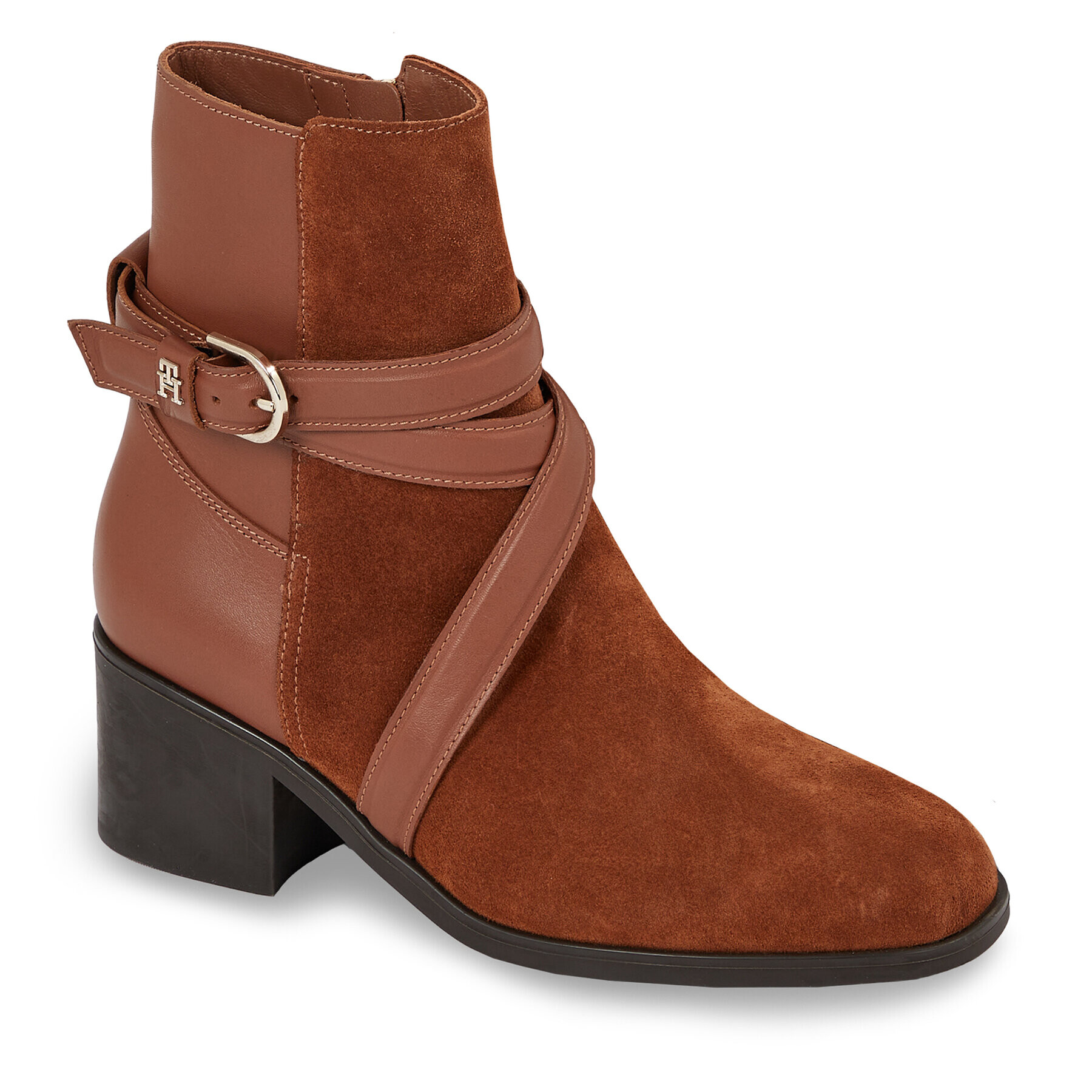 Tommy Hilfiger Polokozačky Elevated Essential Midheel Boot FW0FW07515 Hnědá - Pepit.cz