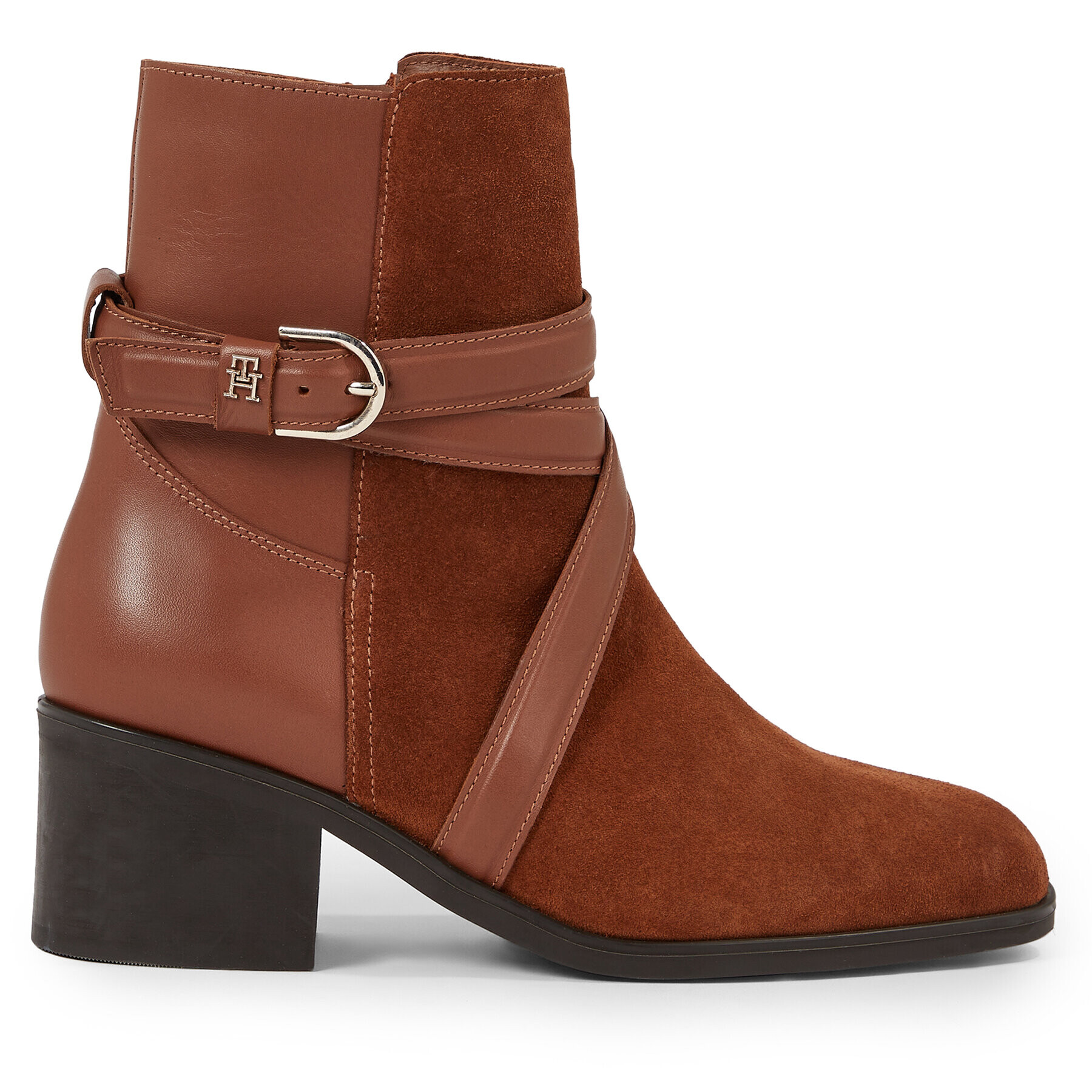 Tommy Hilfiger Polokozačky Elevated Essential Midheel Boot FW0FW07515 Hnědá - Pepit.cz