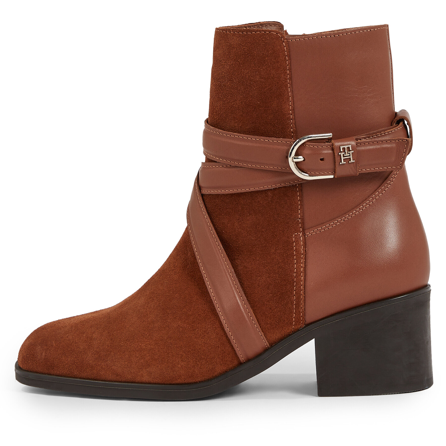 Tommy Hilfiger Polokozačky Elevated Essential Midheel Boot FW0FW07515 Hnědá - Pepit.cz