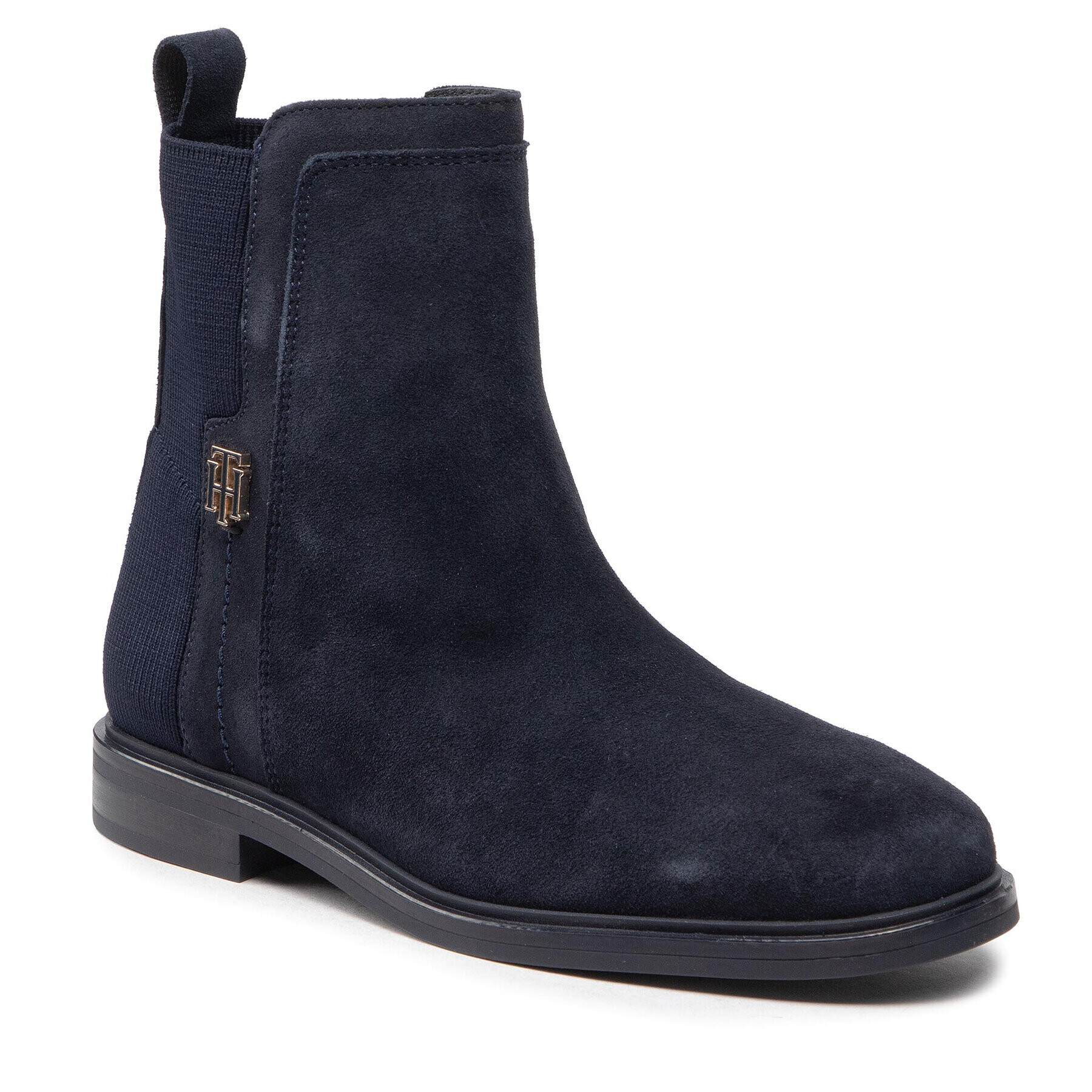 Tommy Hilfiger Polokozačky Essentials Flat Boot FW0FW06740 Tmavomodrá - Pepit.cz