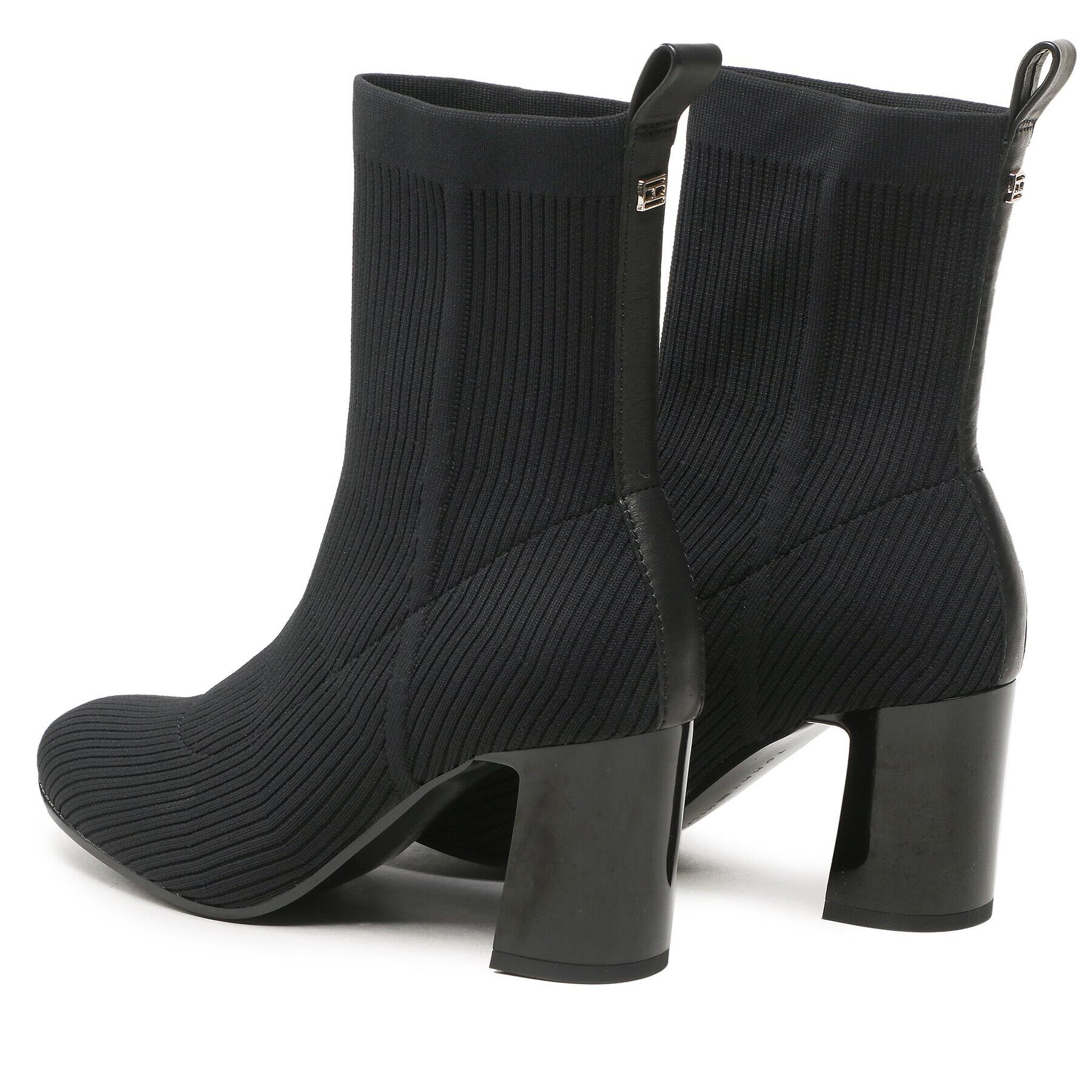 Tommy Hilfiger Polokozačky Feminine Essential Knit Boot FW0FW07405 Černá - Pepit.cz