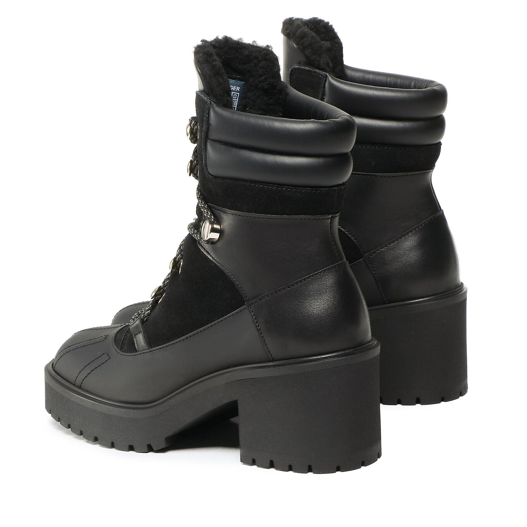 Tommy Hilfiger Polokozačky Heel laced Outdoor Boot FW0FW06804 Černá - Pepit.cz