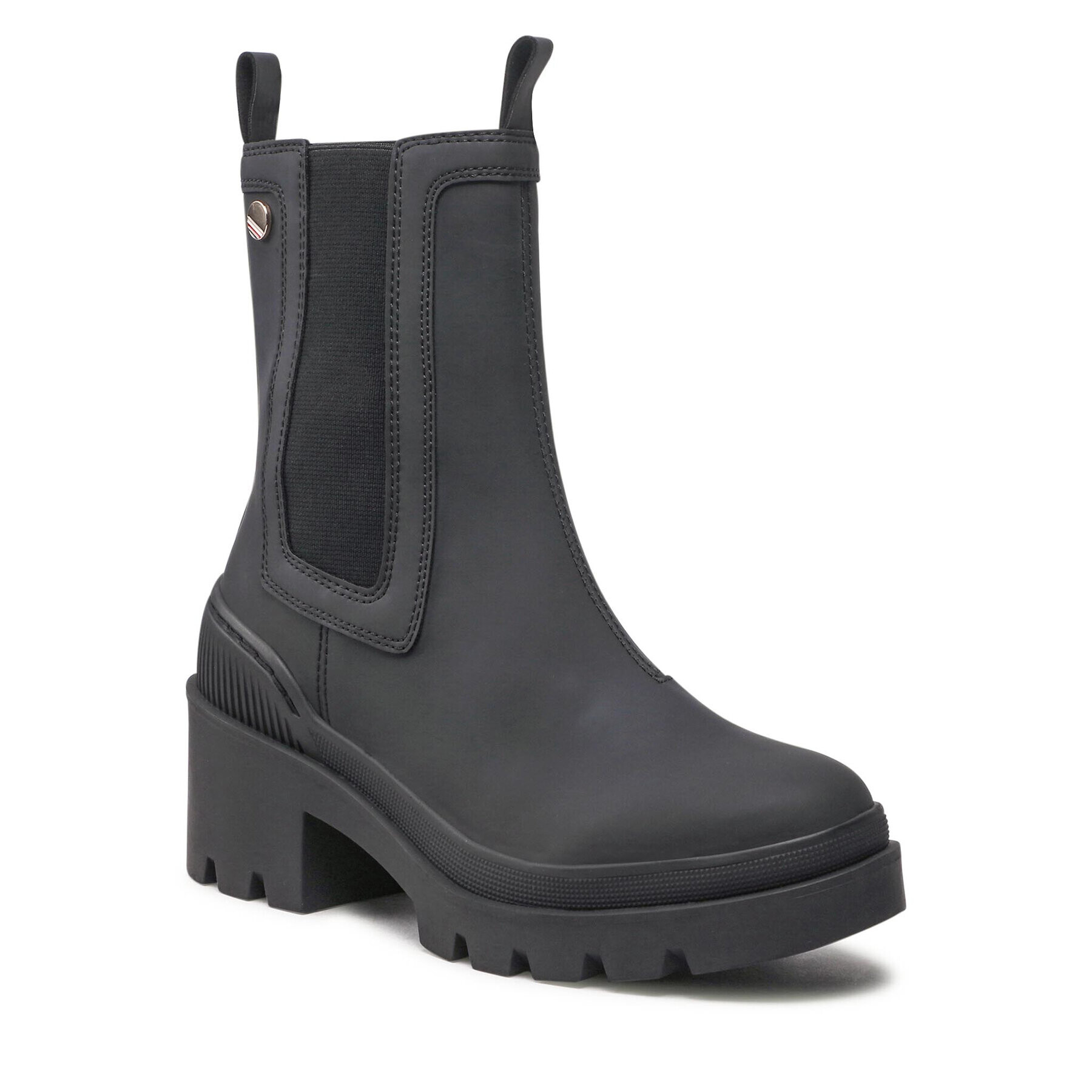 Tommy Hilfiger Polokozačky Heeled Chelsey Boot Bio FW0FW06677 Černá - Pepit.cz