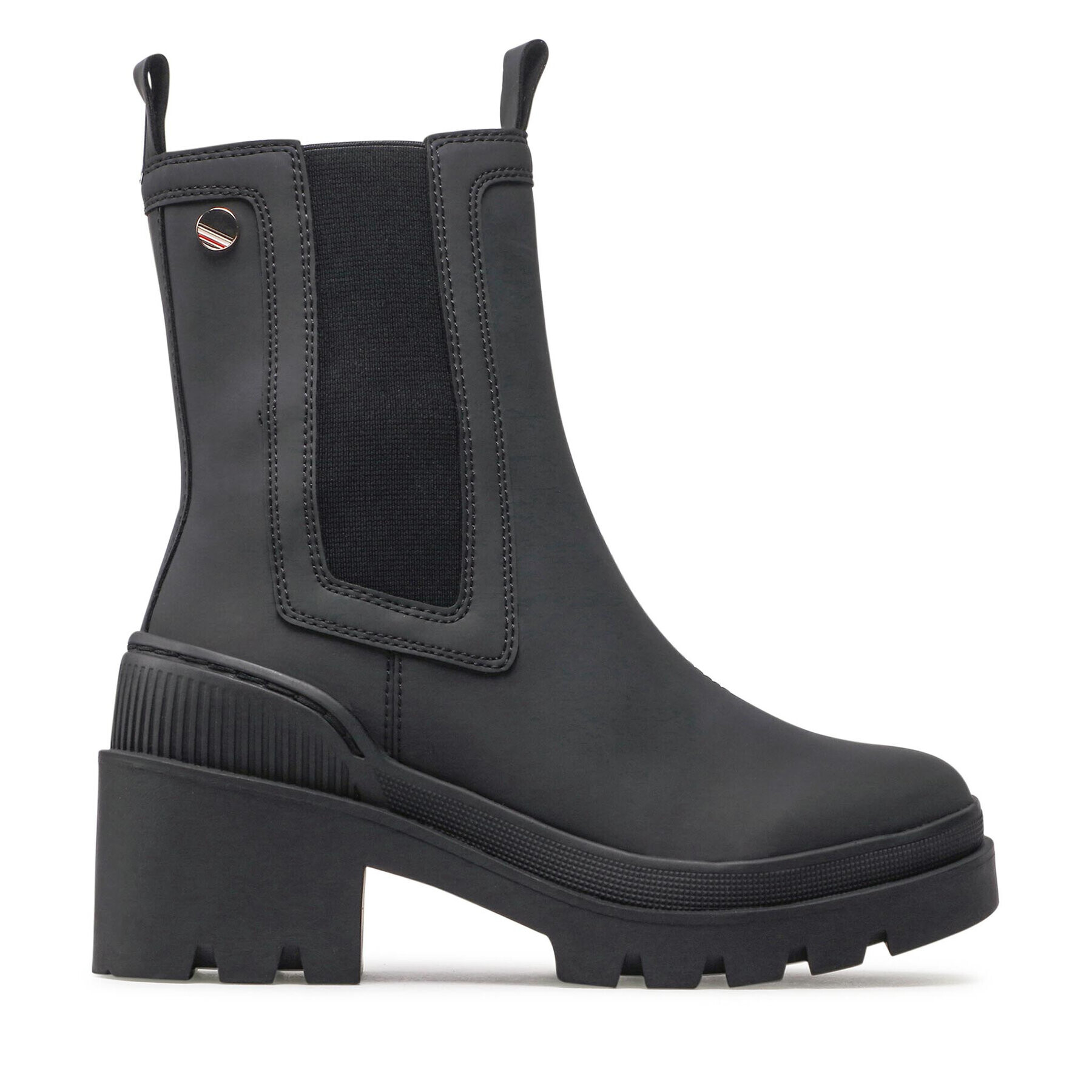 Tommy Hilfiger Polokozačky Heeled Chelsey Boot Bio FW0FW06677 Černá - Pepit.cz