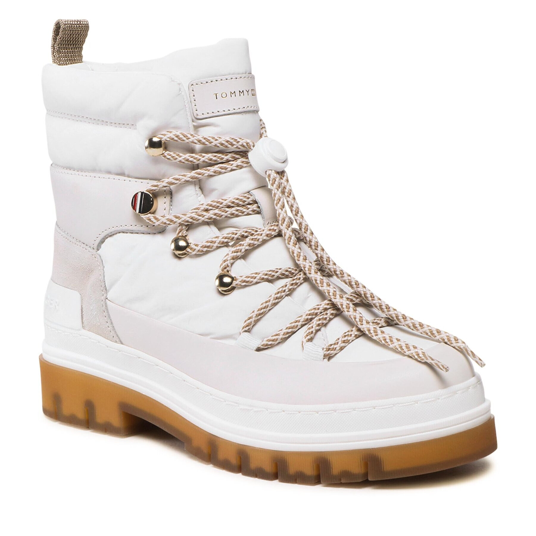 Tommy Hilfiger Polokozačky Laced Outdoor Boot FW0FW06610 Bílá - Pepit.cz