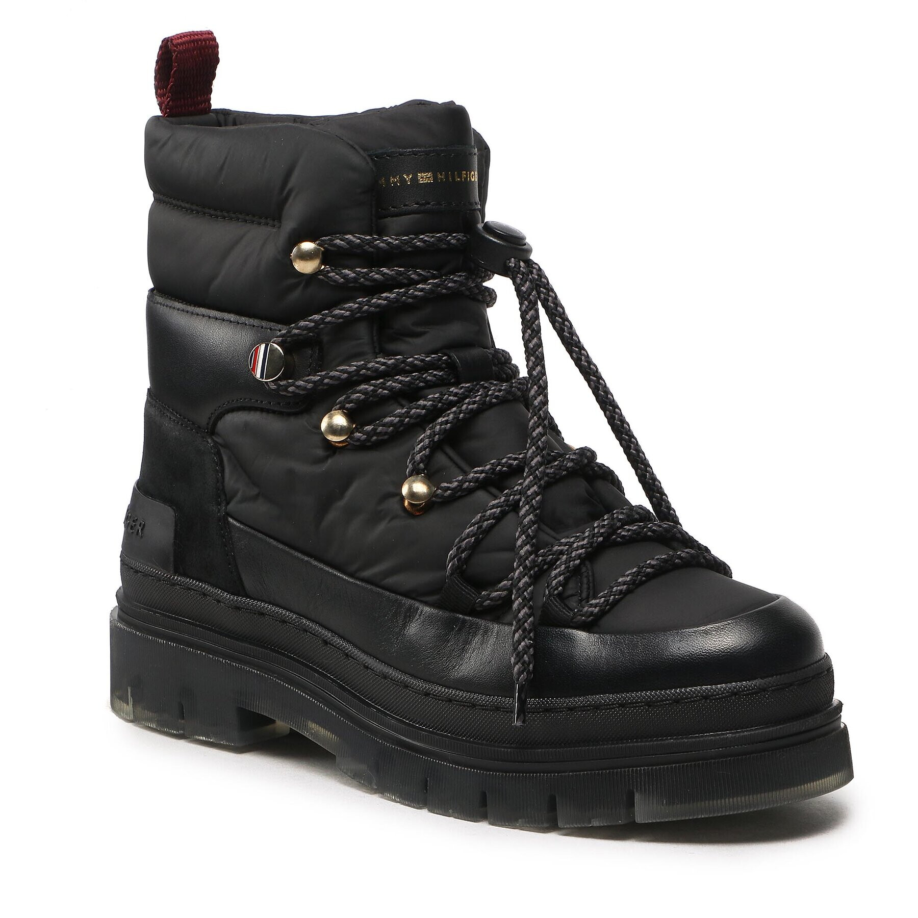 Tommy Hilfiger Polokozačky Laced Outdoor Boot FW0FW06610 Černá - Pepit.cz