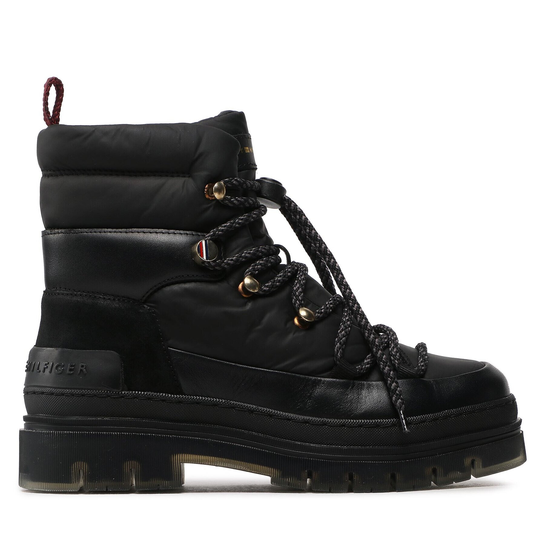 Tommy Hilfiger Polokozačky Laced Outdoor Boot FW0FW06610 Černá - Pepit.cz