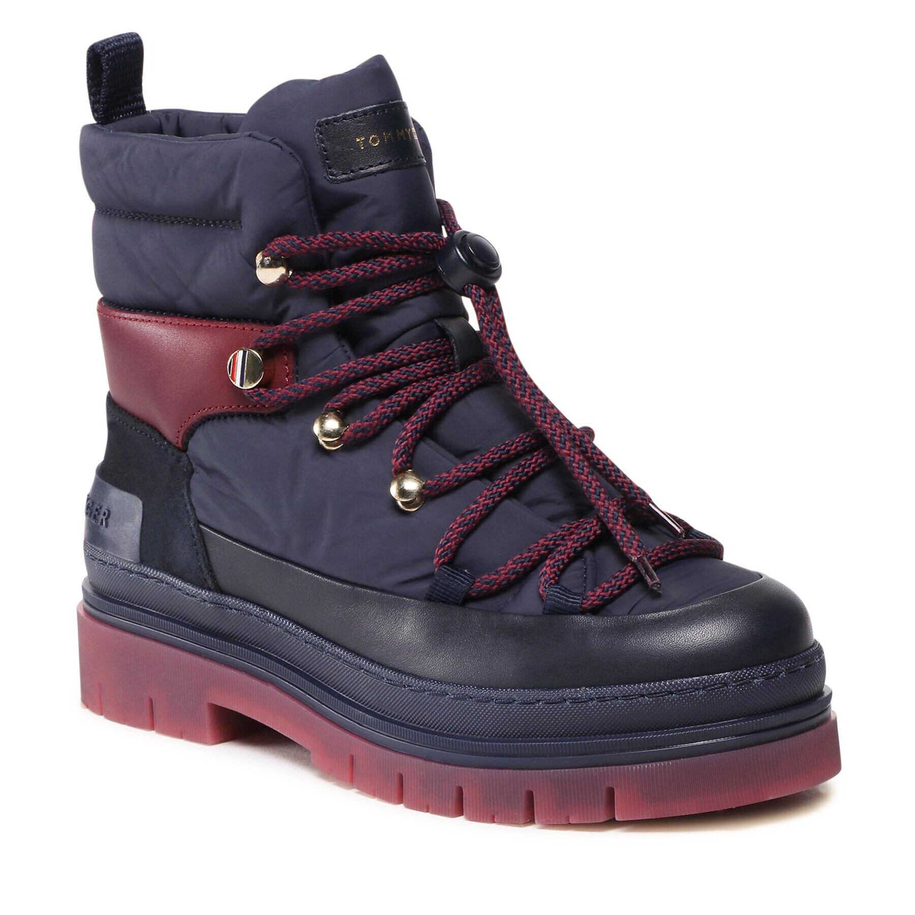 Tommy Hilfiger Polokozačky Laced Outdoor Boot FW0FW06610 Tmavomodrá - Pepit.cz