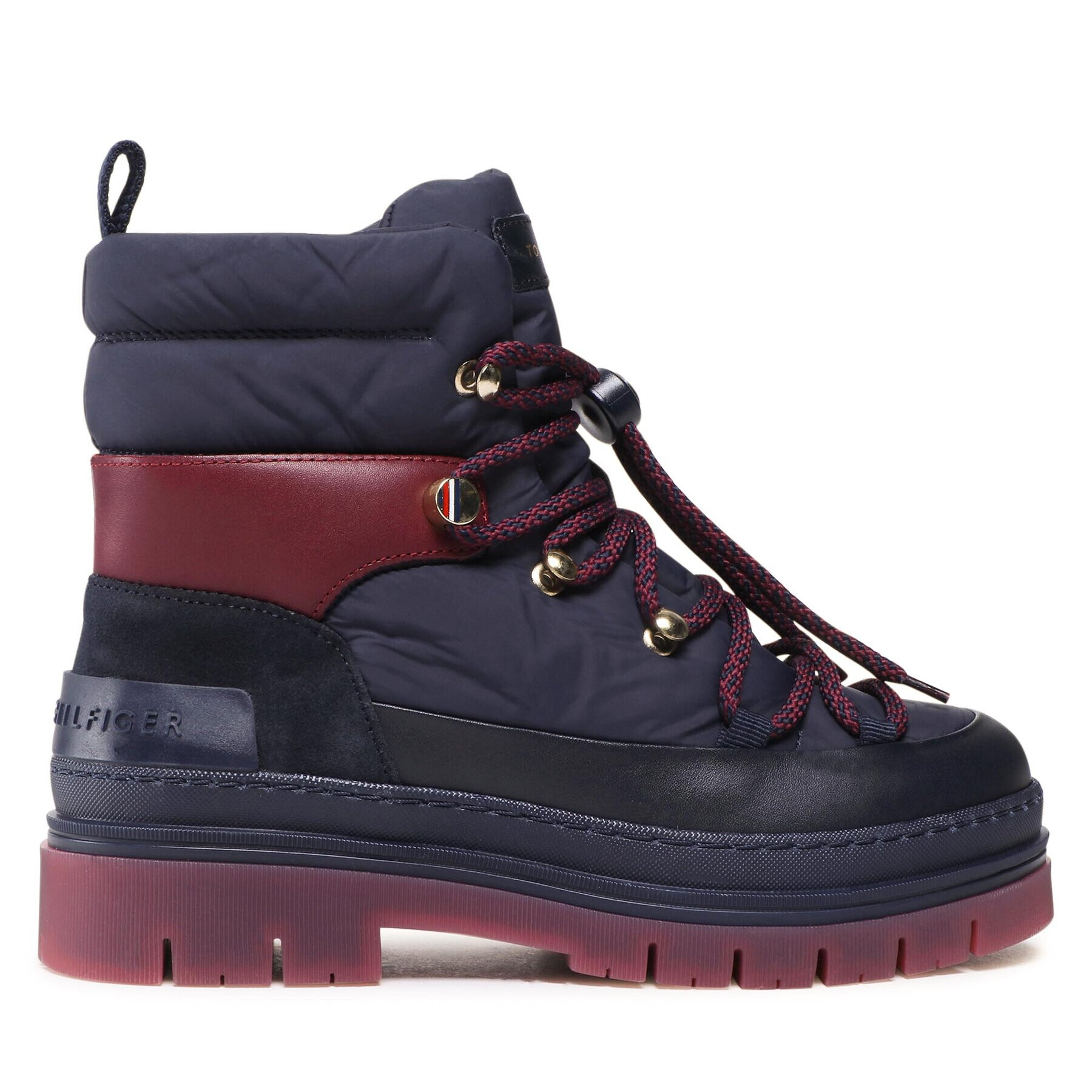 Tommy Hilfiger Polokozačky Laced Outdoor Boot FW0FW06610 Tmavomodrá - Pepit.cz