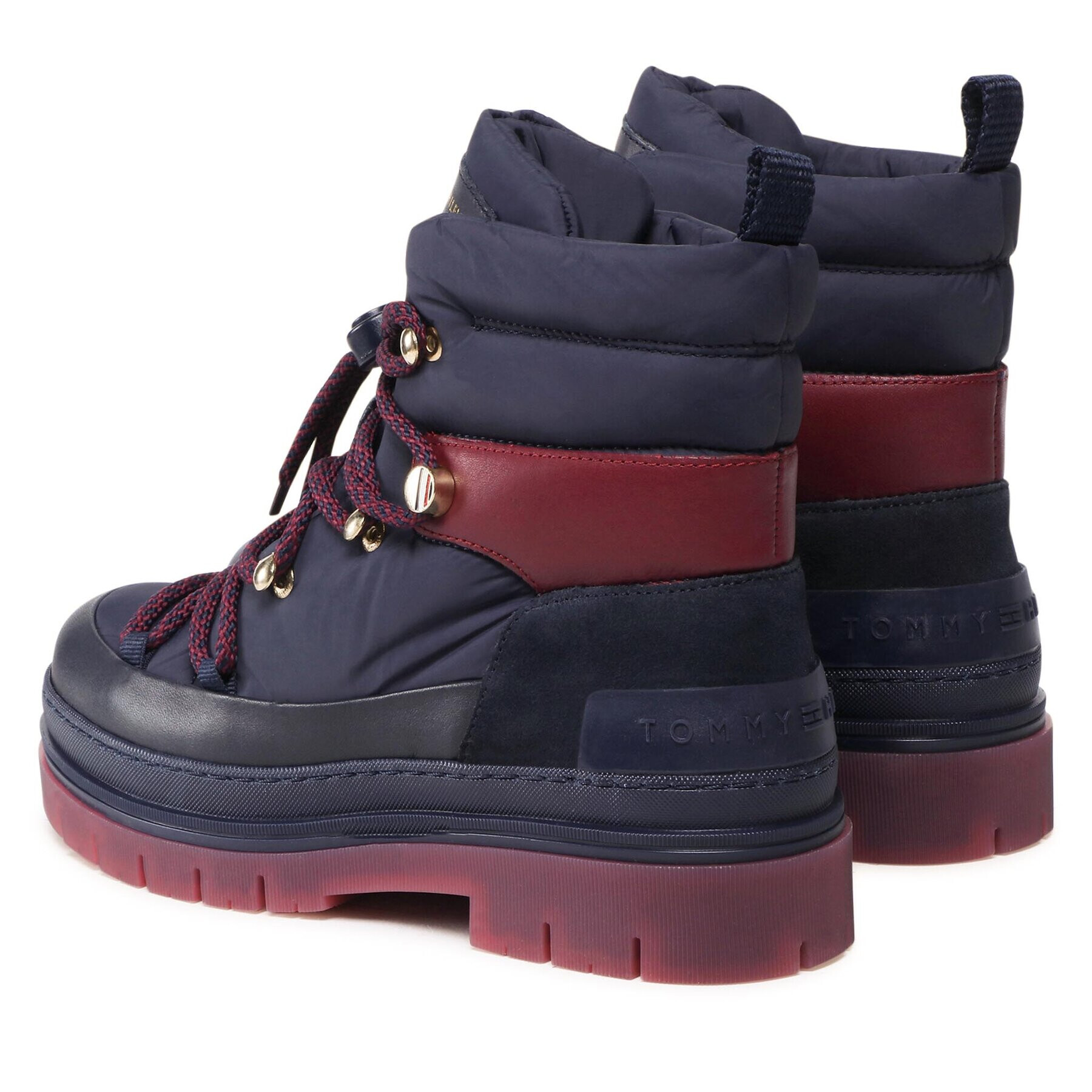 Tommy Hilfiger Polokozačky Laced Outdoor Boot FW0FW06610 Tmavomodrá - Pepit.cz