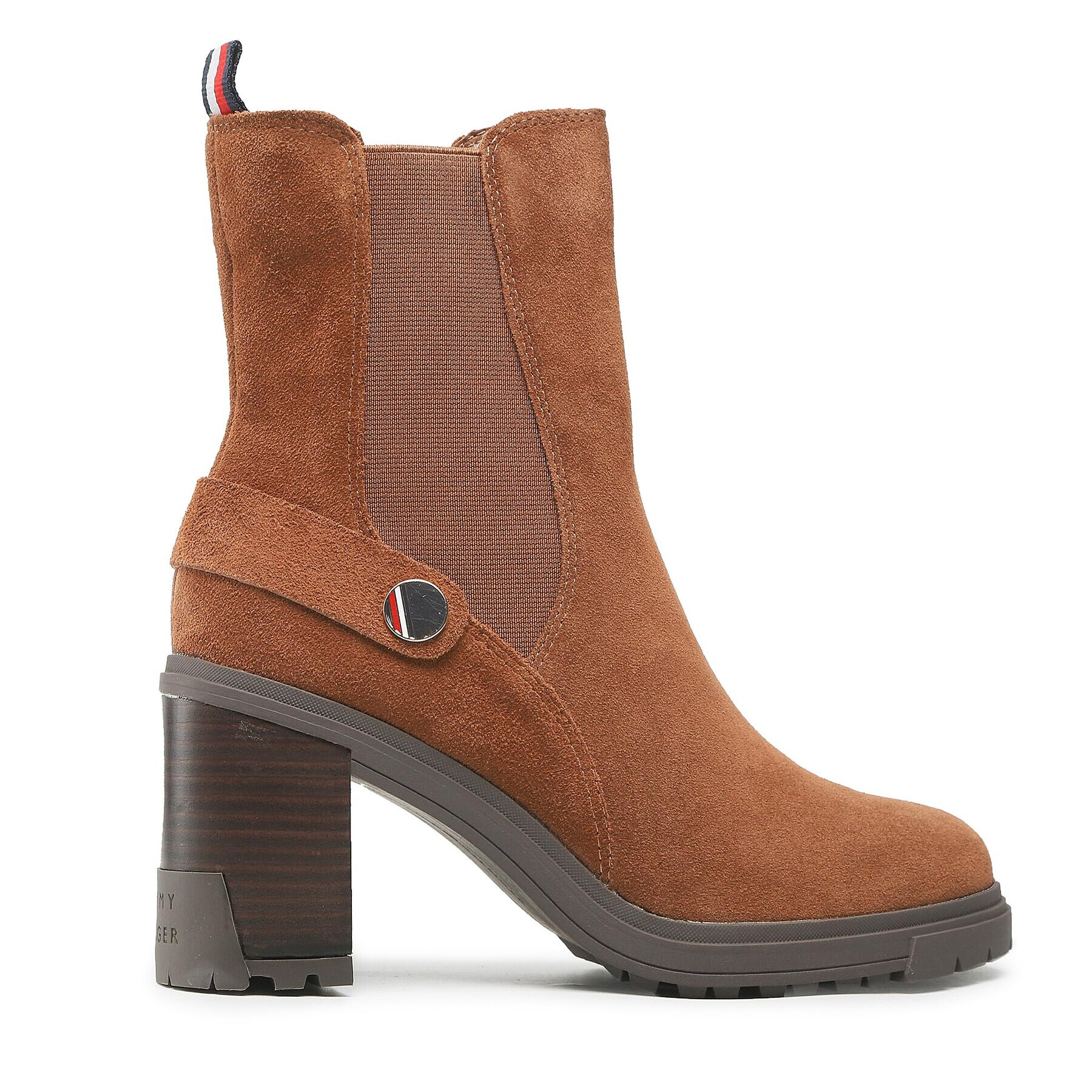 Tommy Hilfiger Polokozačky Outdoor High Heel Boot FW0FW06739 Hnědá - Pepit.cz