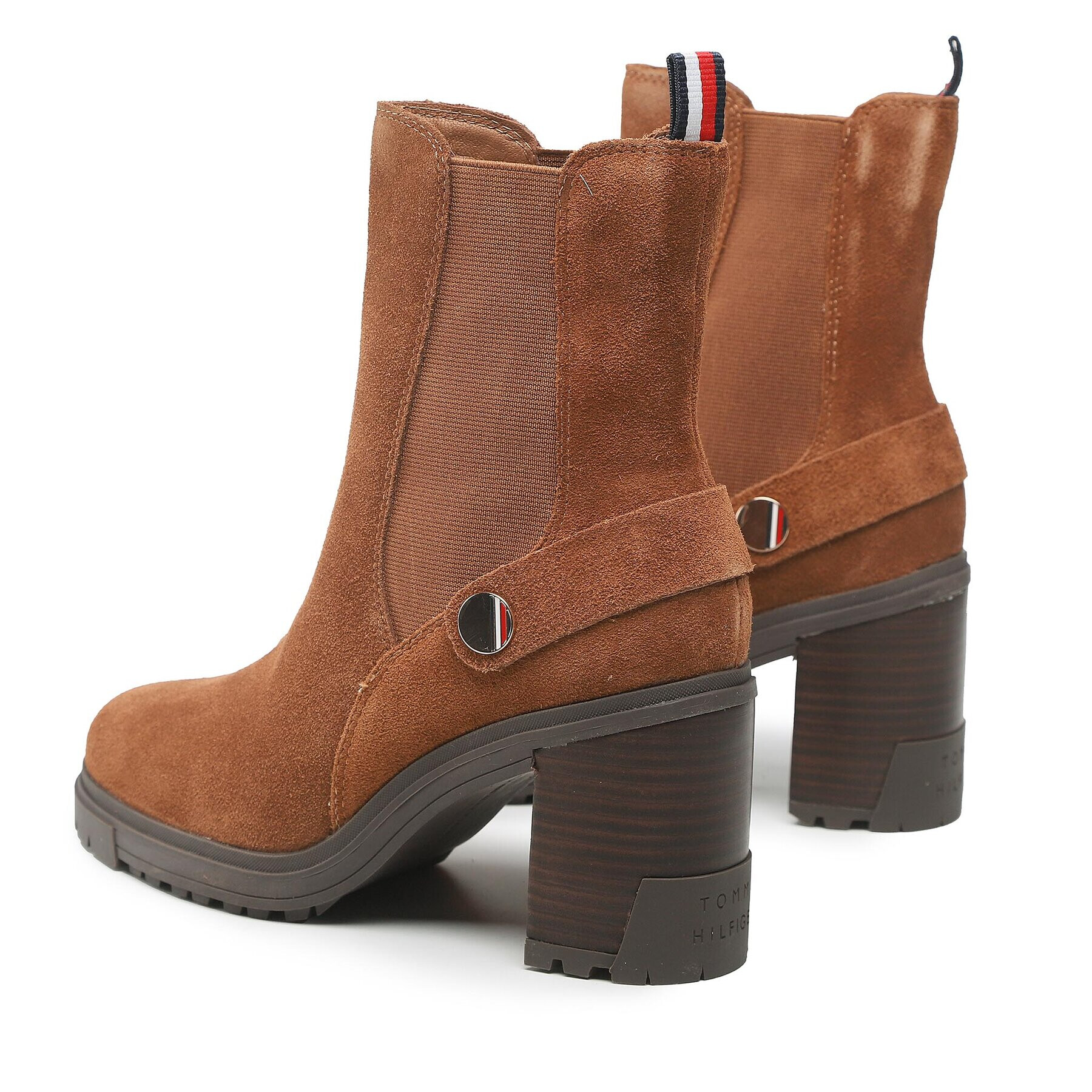 Tommy Hilfiger Polokozačky Outdoor High Heel Boot FW0FW06739 Hnědá - Pepit.cz