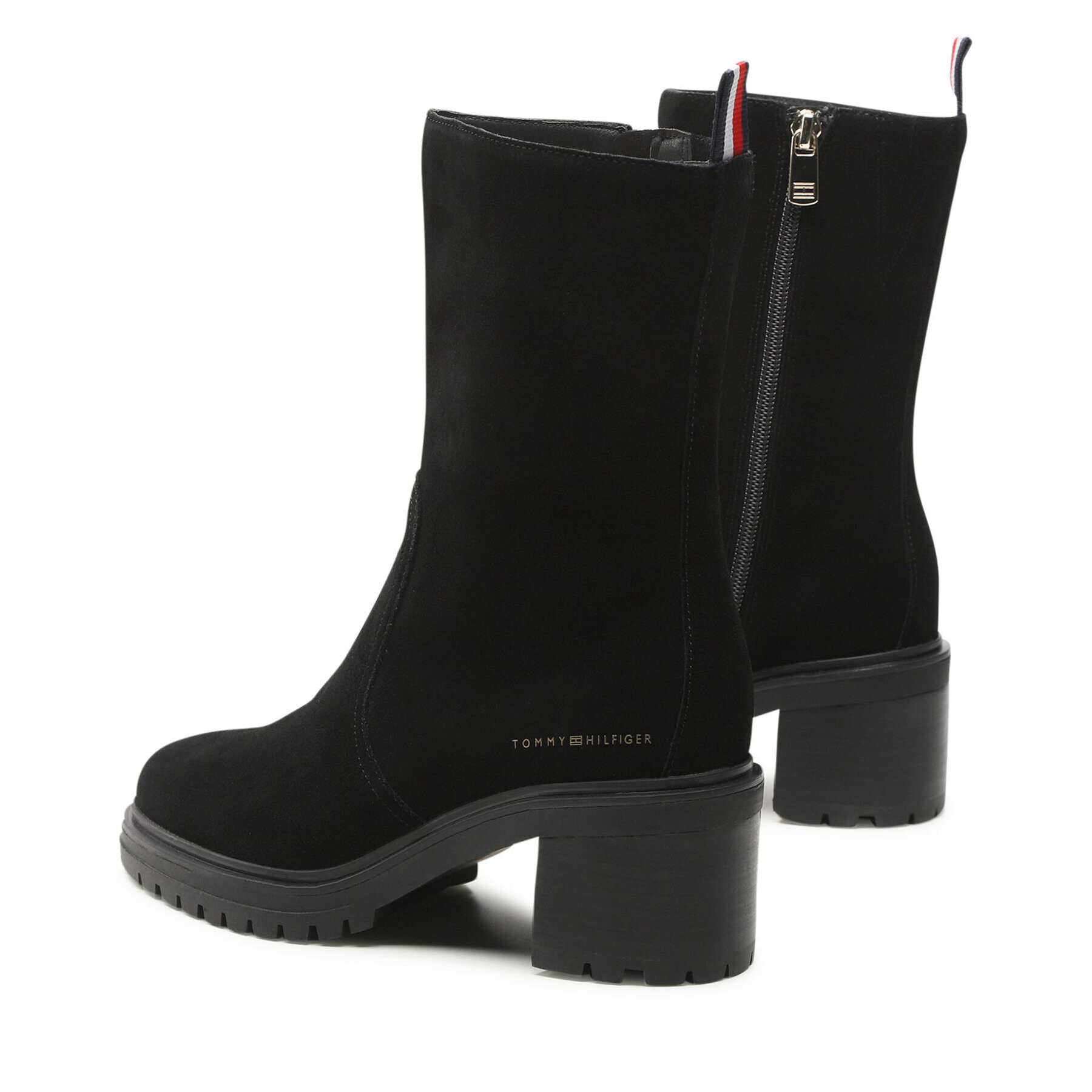 Tommy Hilfiger Polokozačky Outdoor Mid Heel Boot FW0FW06620 Černá - Pepit.cz