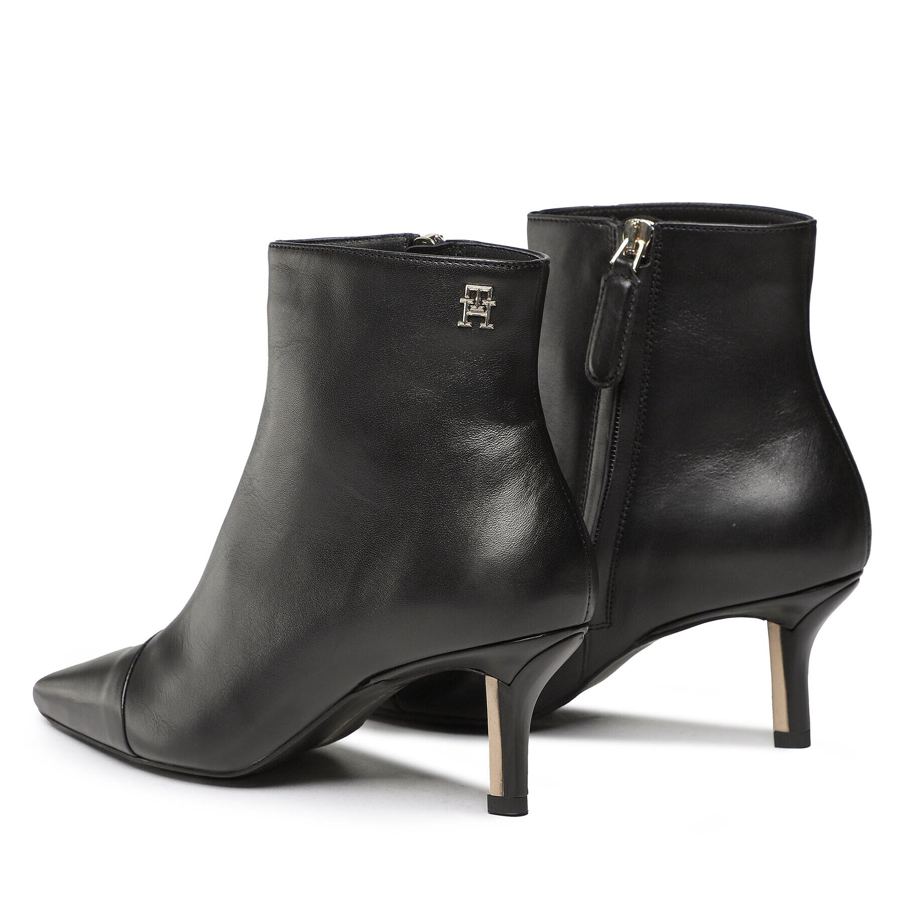 Tommy Hilfiger Polokozačky Pointy Heel Boot FW0FW06837 Černá - Pepit.cz