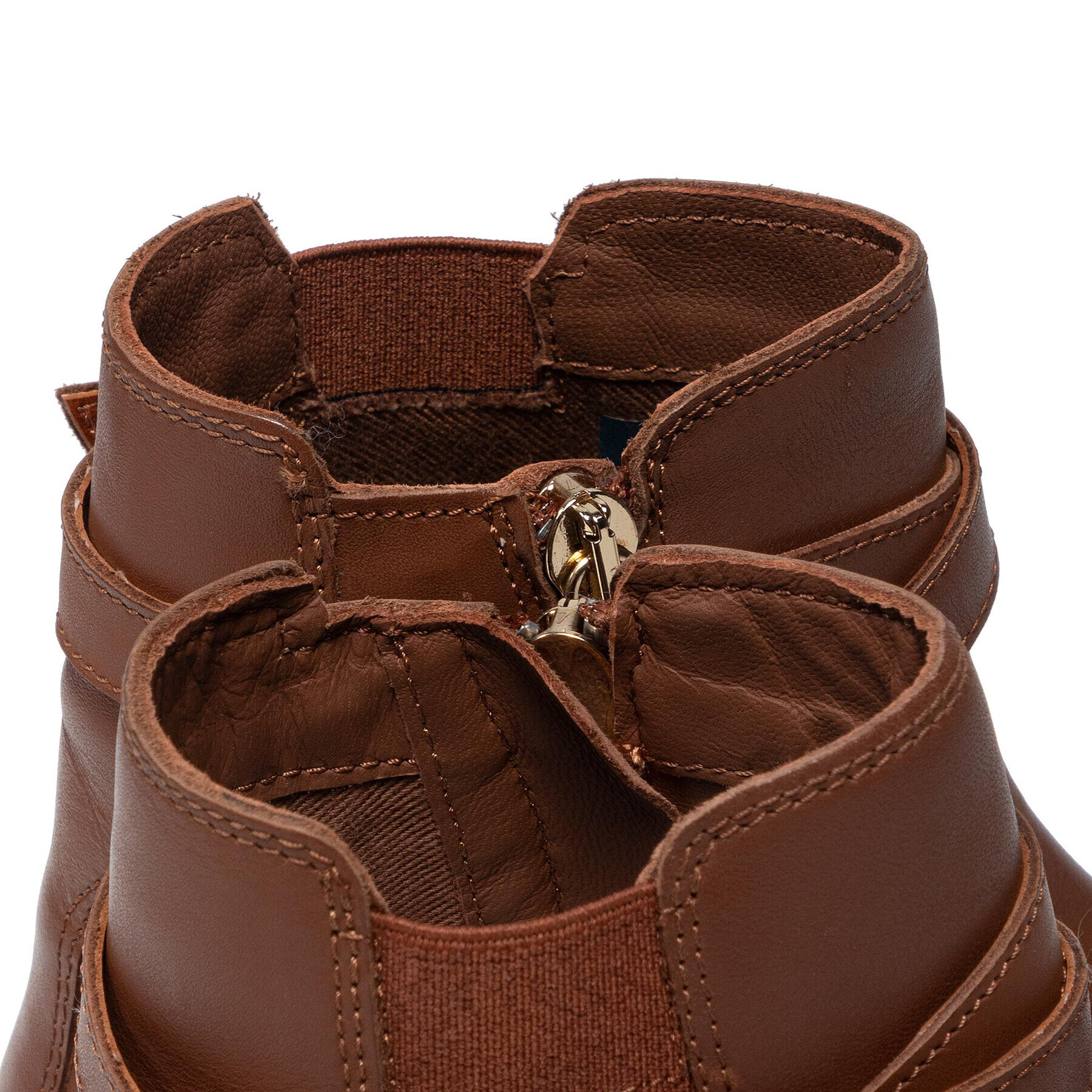 Tommy Hilfiger Polokozačky Th Hardware On Belt Flat Boot FW0FW05967 Hnědá - Pepit.cz