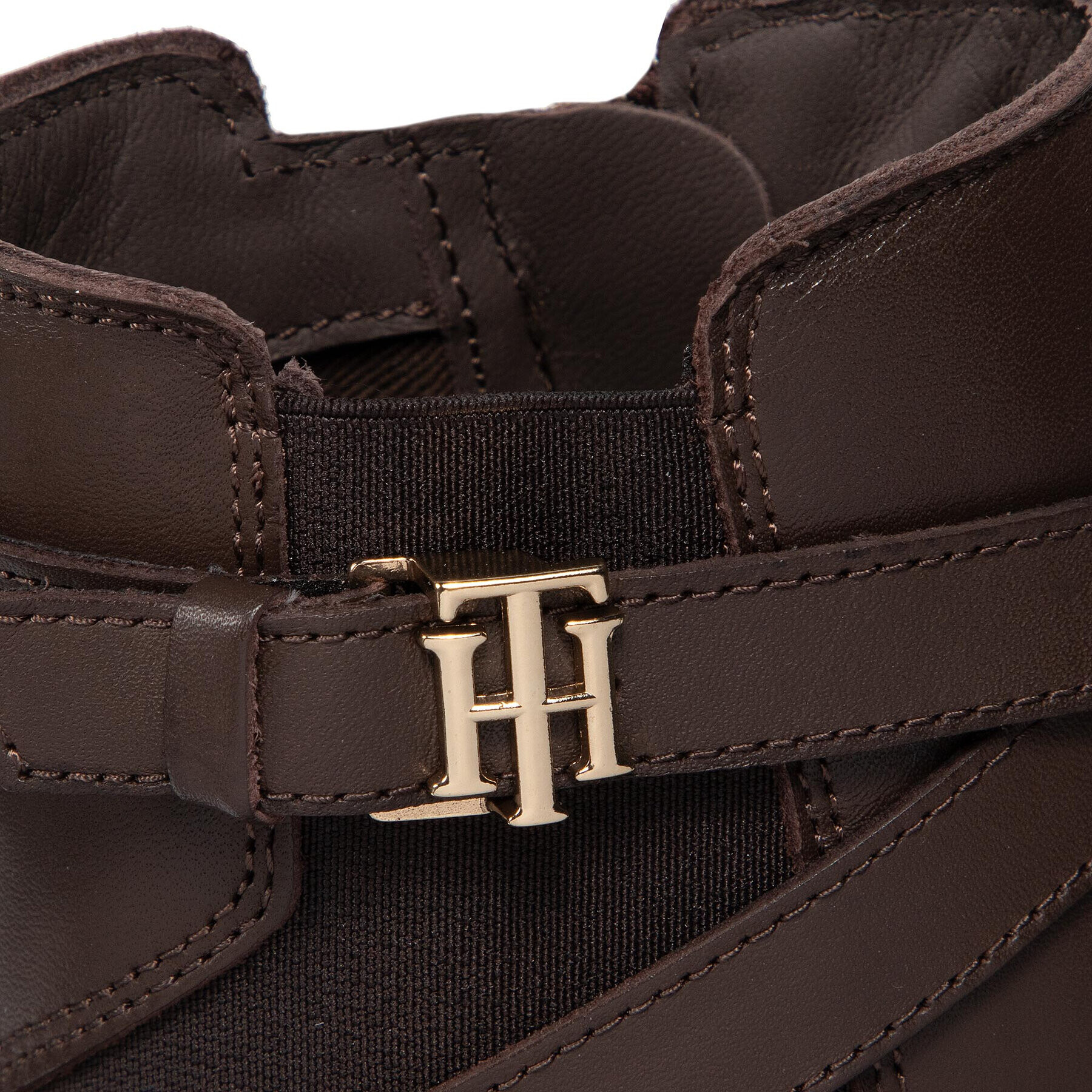 Tommy Hilfiger Polokozačky Th Hardware On Belt Flat Boot FW0FW05967 Hnědá - Pepit.cz