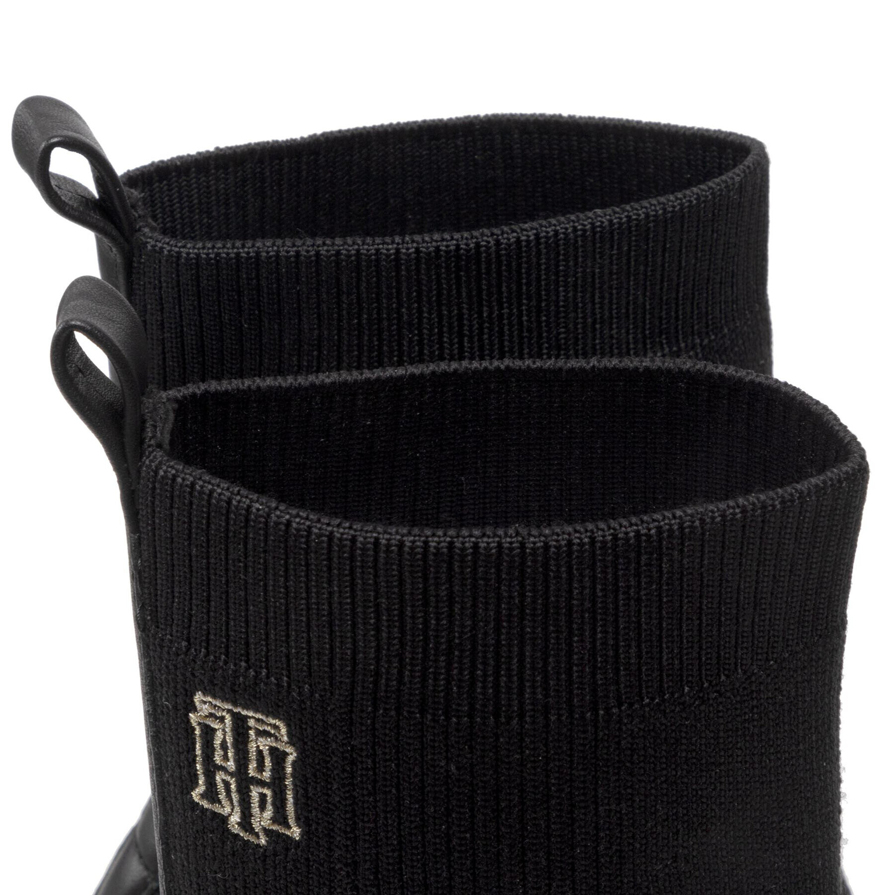 Tommy Hilfiger Polokozačky Th Logo High Heel Sock Boot FW0FW06539 Černá - Pepit.cz