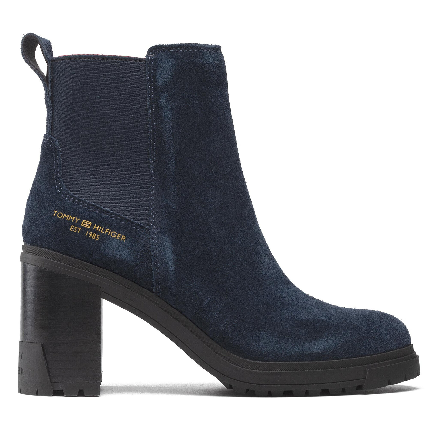 Tommy Hilfiger Polokozačky Th Outdoor High Heel Boot FW0FW05998 Tmavomodrá - Pepit.cz