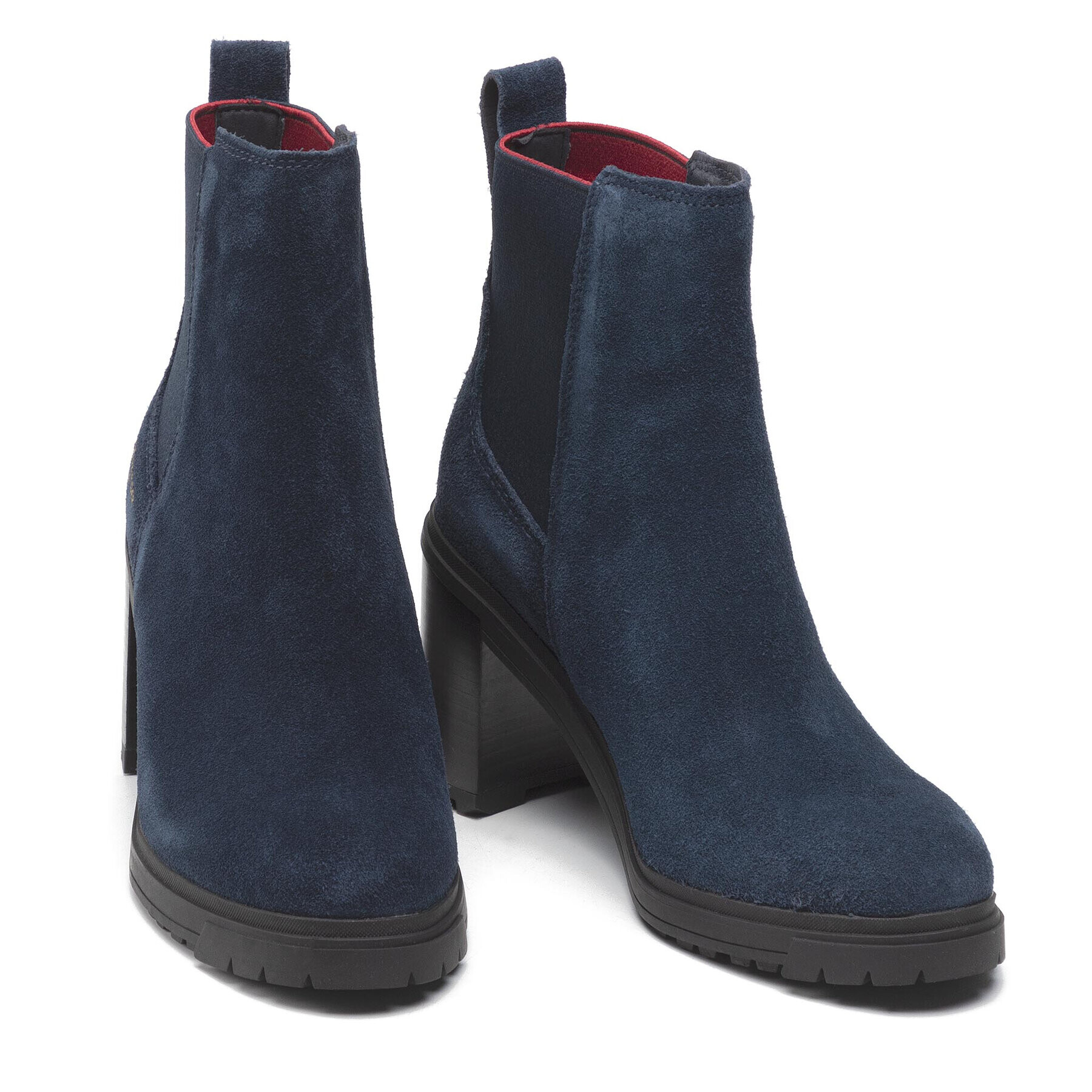 Tommy Hilfiger Polokozačky Th Outdoor High Heel Boot FW0FW05998 Tmavomodrá - Pepit.cz