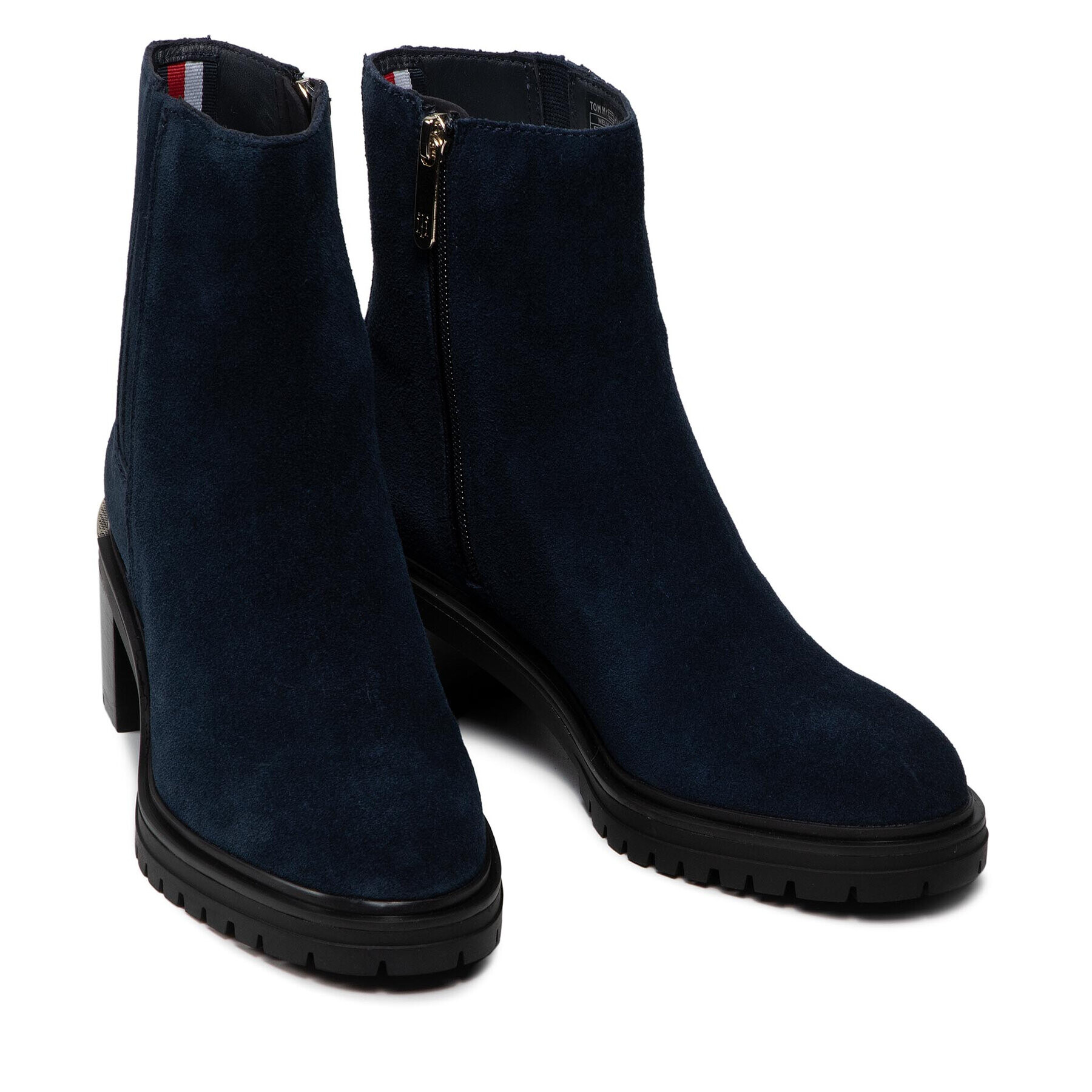 Tommy Hilfiger Polokozačky Th Outdoor Mid Heel Boot FW0FW05940 Tmavomodrá - Pepit.cz