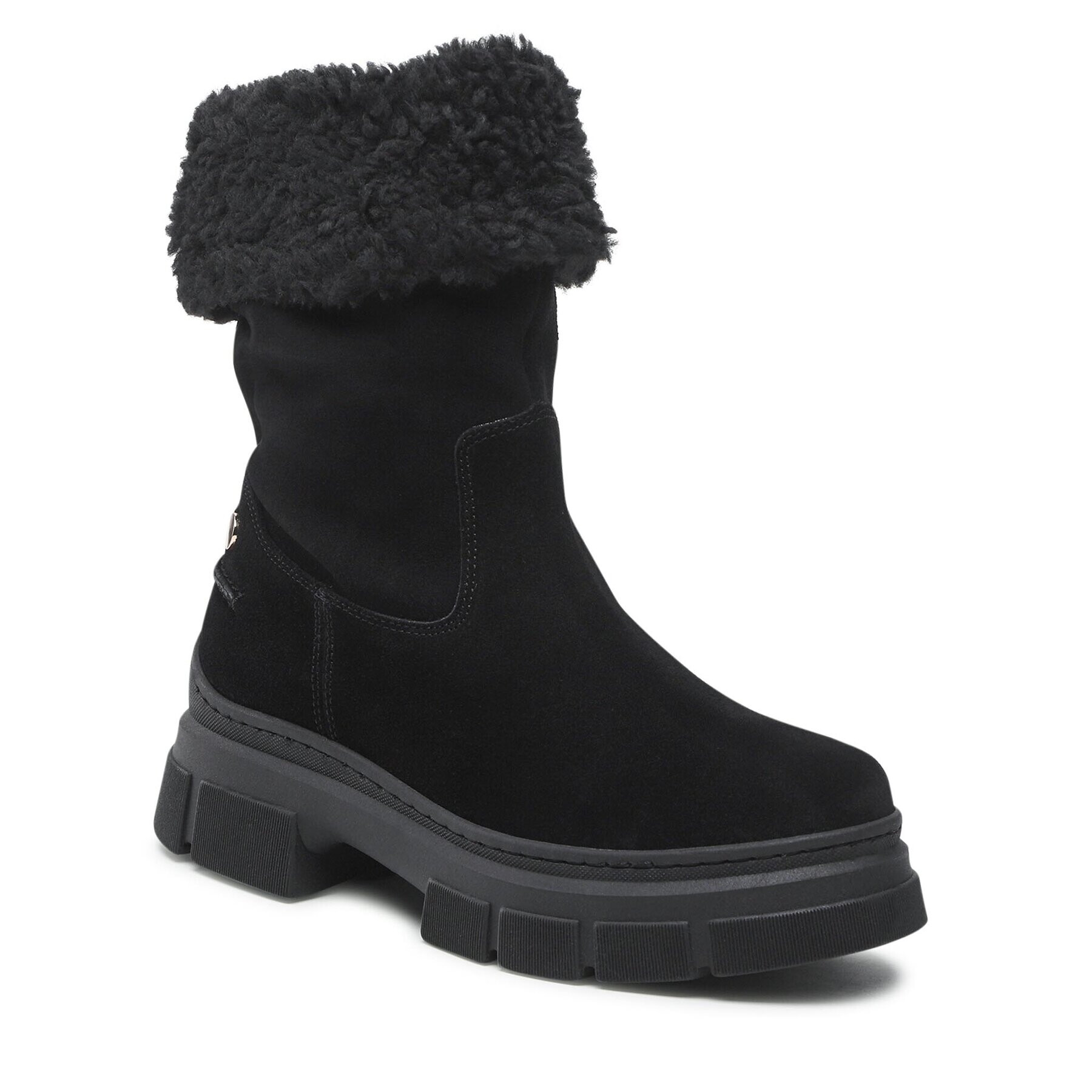 Tommy Hilfiger Polokozačky Warm Lining Suede Low Boot FW0FW06650 Černá - Pepit.cz