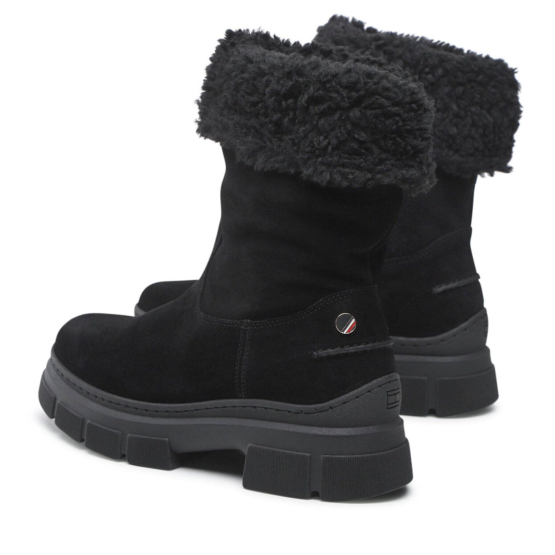 Tommy Hilfiger Polokozačky Warm Lining Suede Low Boot FW0FW06650 Černá - Pepit.cz