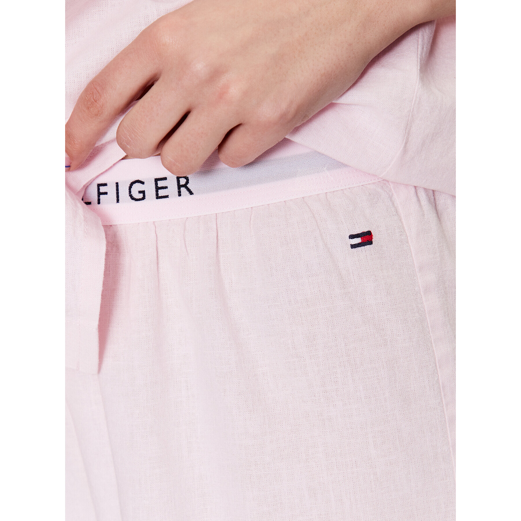 Tommy Hilfiger Pyžamo Ithaca Stripe UW0UW04519 Růžová Regular Fit - Pepit.cz