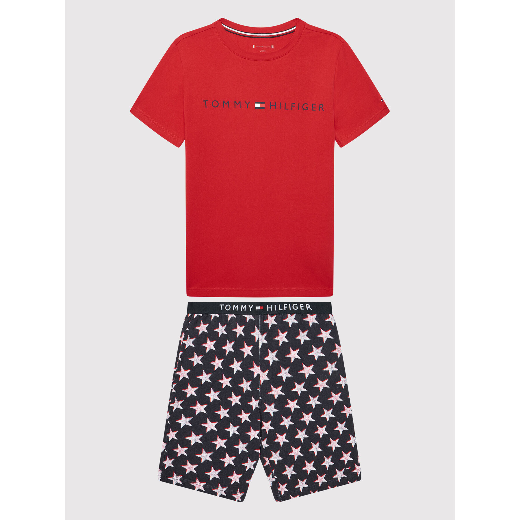 Tommy Hilfiger Pyžamo Print UB0UB00305 Červená - Pepit.cz