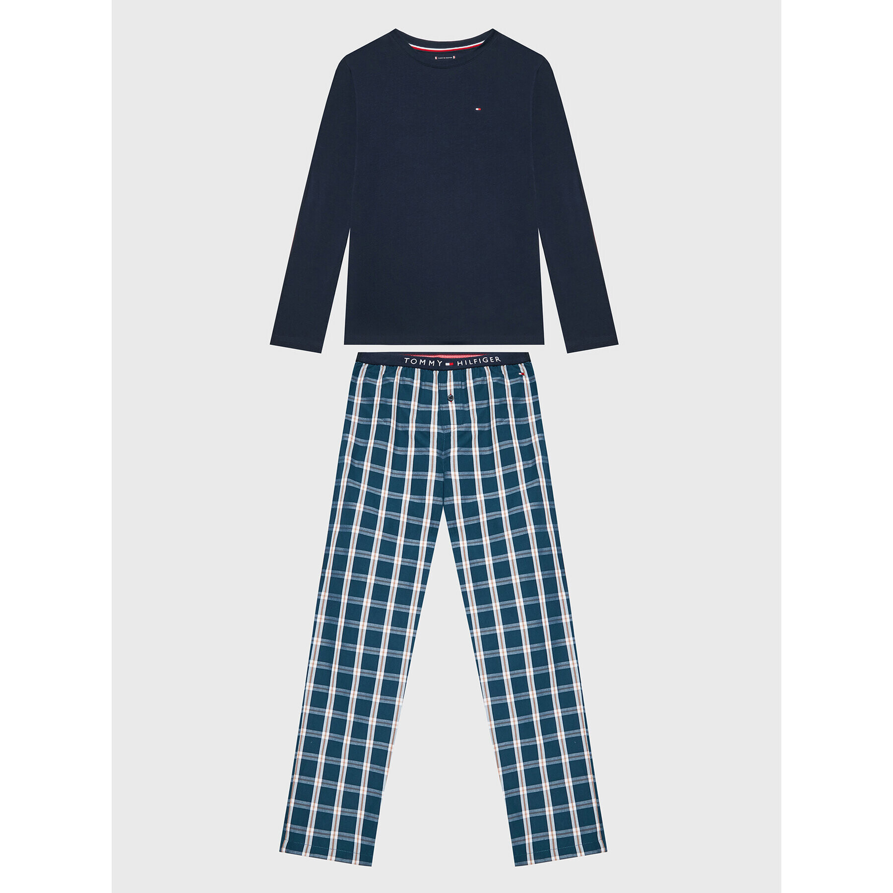 Tommy Hilfiger Pyžamo UB0UB00467 Tmavomodrá Regular Fit - Pepit.cz