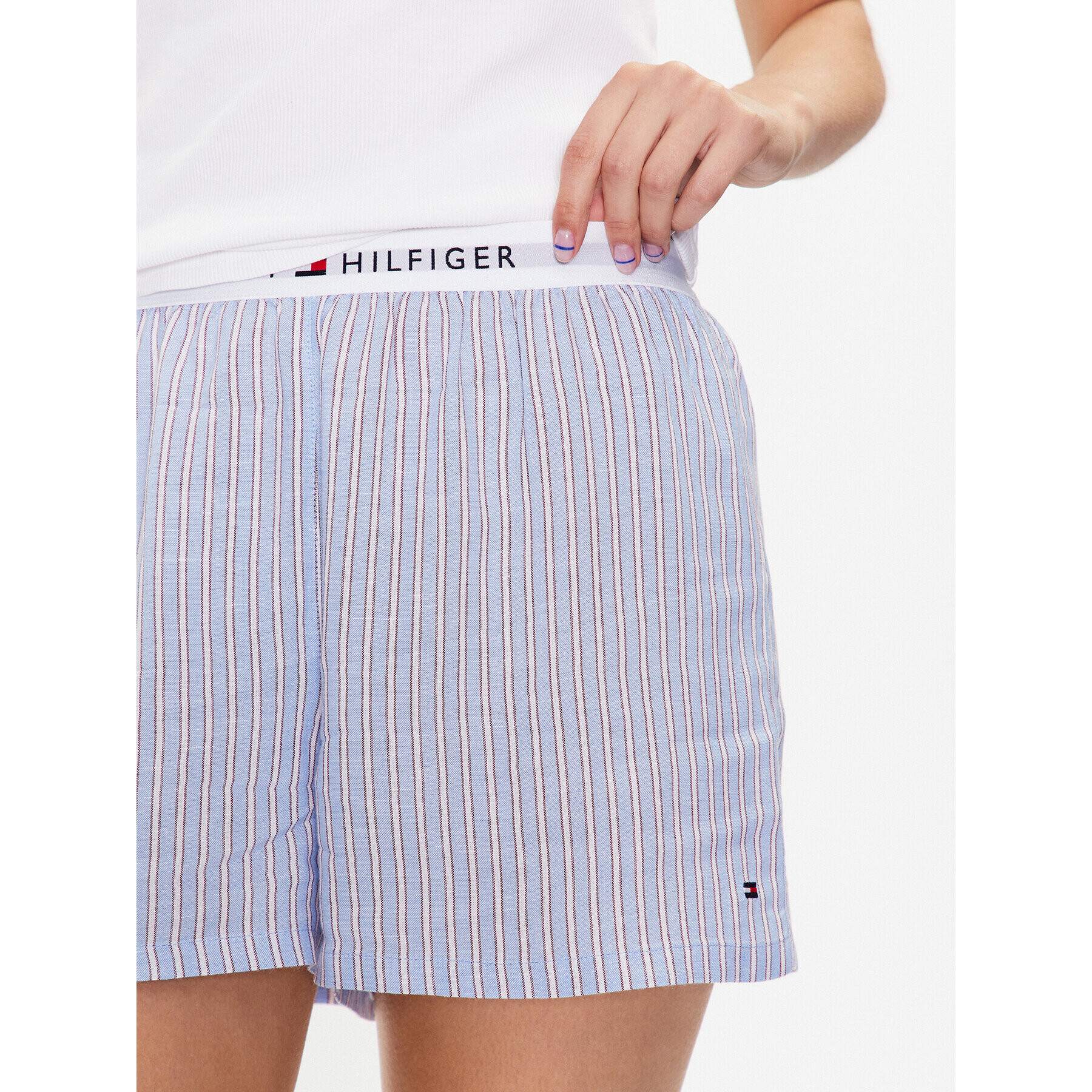 Tommy Hilfiger Pyžamo UW0UW04539 Bílá Regular Fit - Pepit.cz